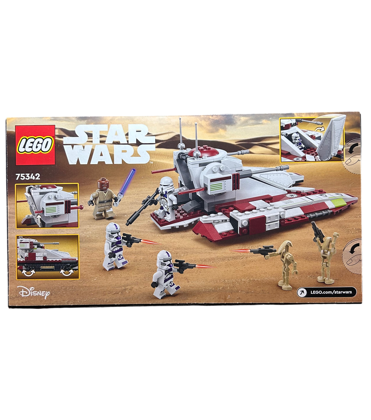 Republic Fighter Tank 75342 LEGO Star Wars Set ohne Minifiguren Rückansicht brick2d2