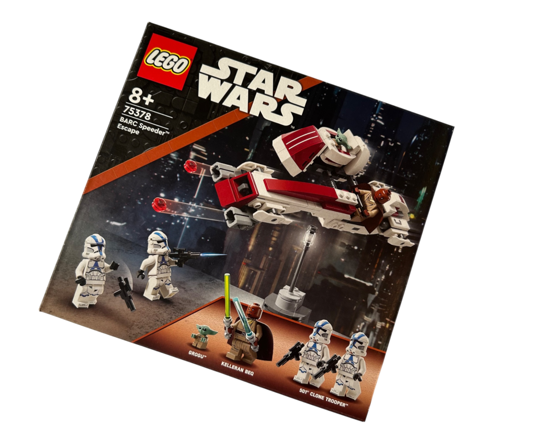 Flucht mit dem BARC Speeder 75378 LEGO Star Wars Set Vorderansicht