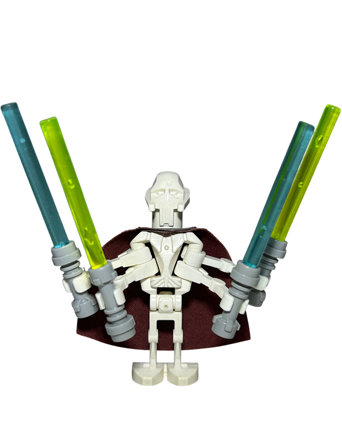 General Grievous mit Cape 2005 SW0134 LEGO Star Wars Minifigur Vorderansicht brick2d2