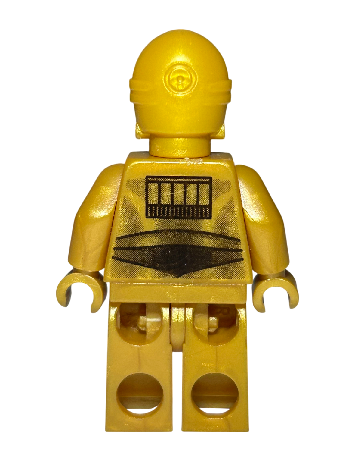 LEGO Star Wars Minifigur C-3PO Pearl Gold SW0161a Rückansicht brick2d2