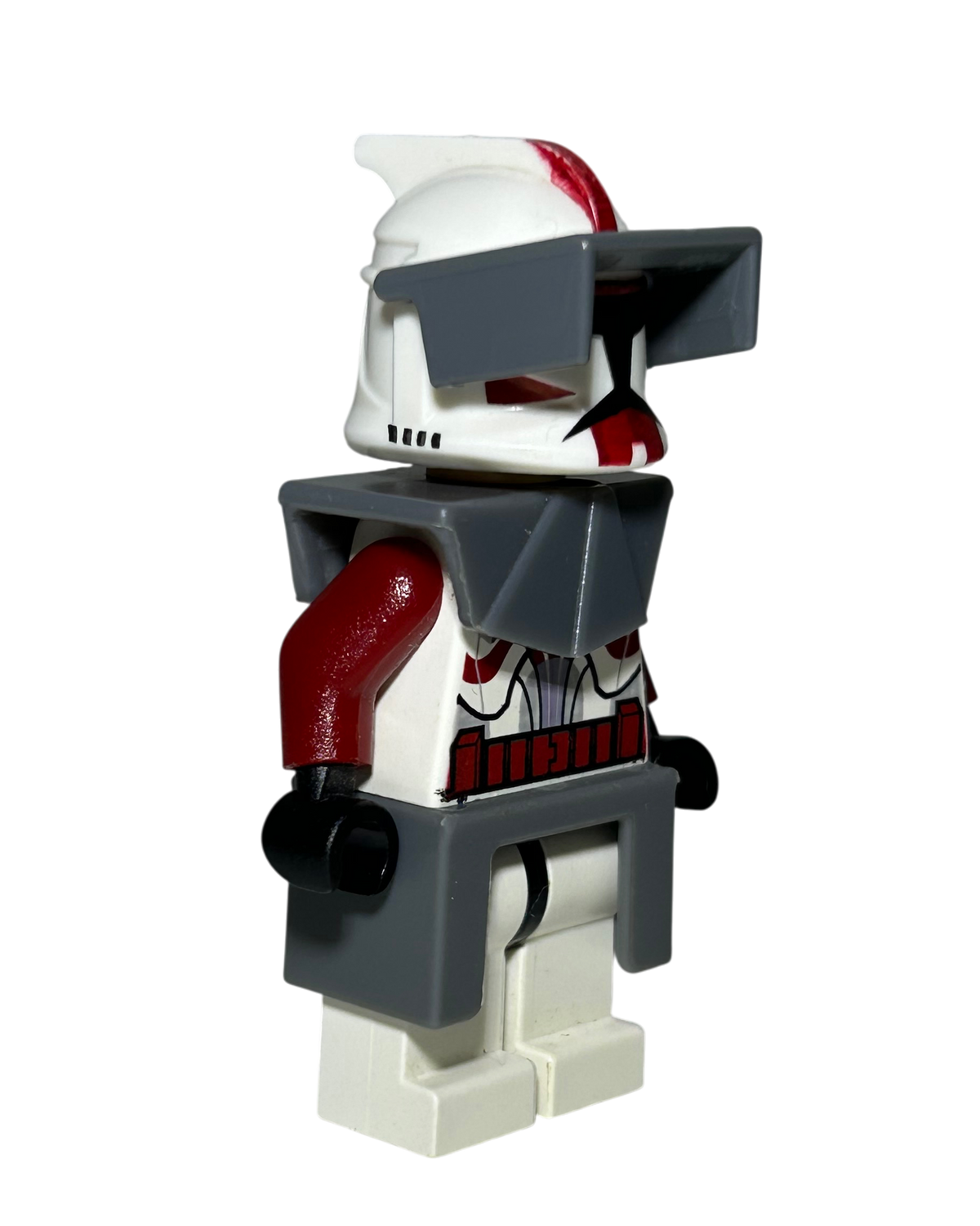 Commander Fox Phase 1 (Coruscant Guards) SW0202a LEGO Star Wars Minifigur Seitenansicht links brick2d2