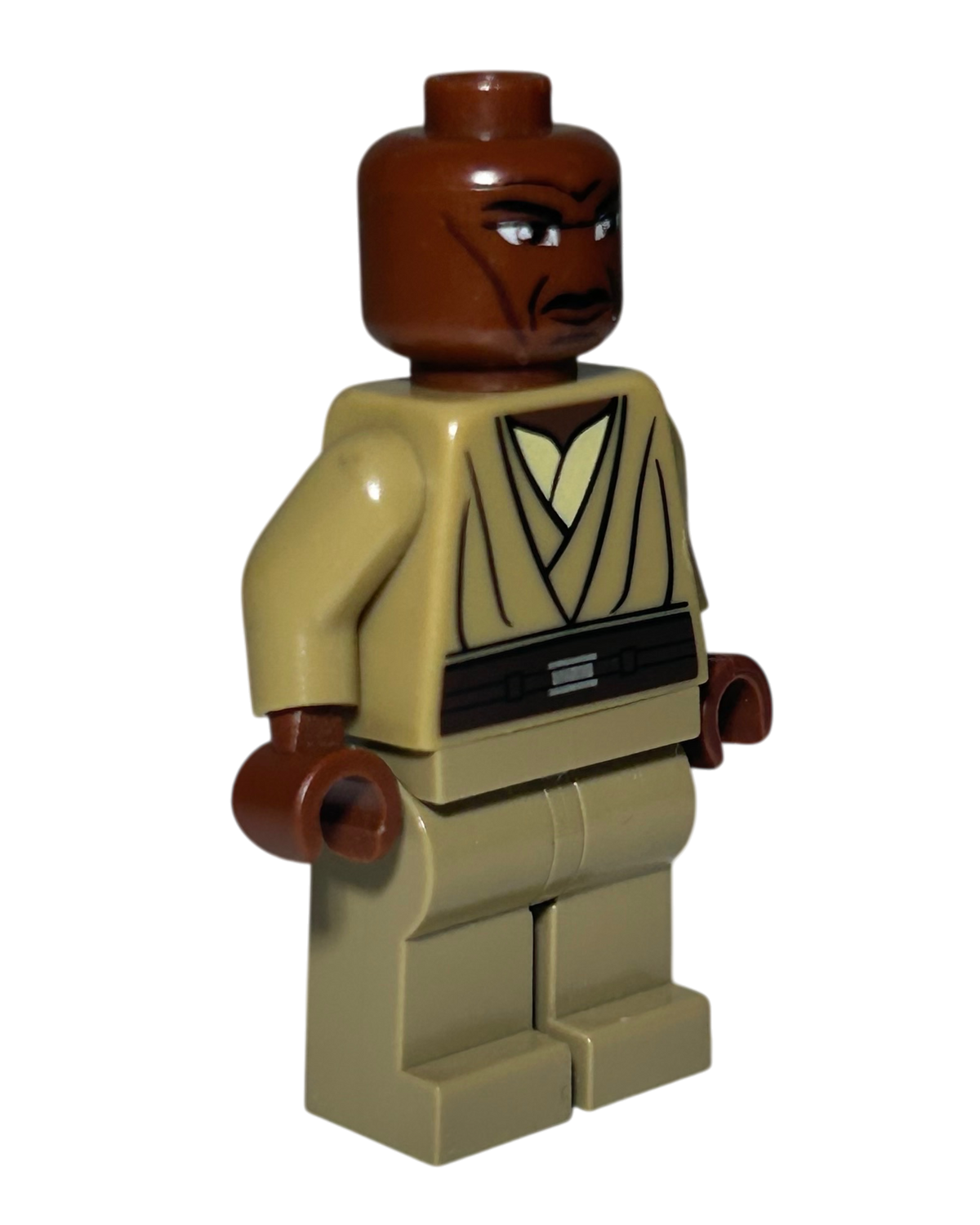 Mace Windu Clone Wars SW0220 LEGO Star Wars Minifigur Seitenansicht links brick2d2