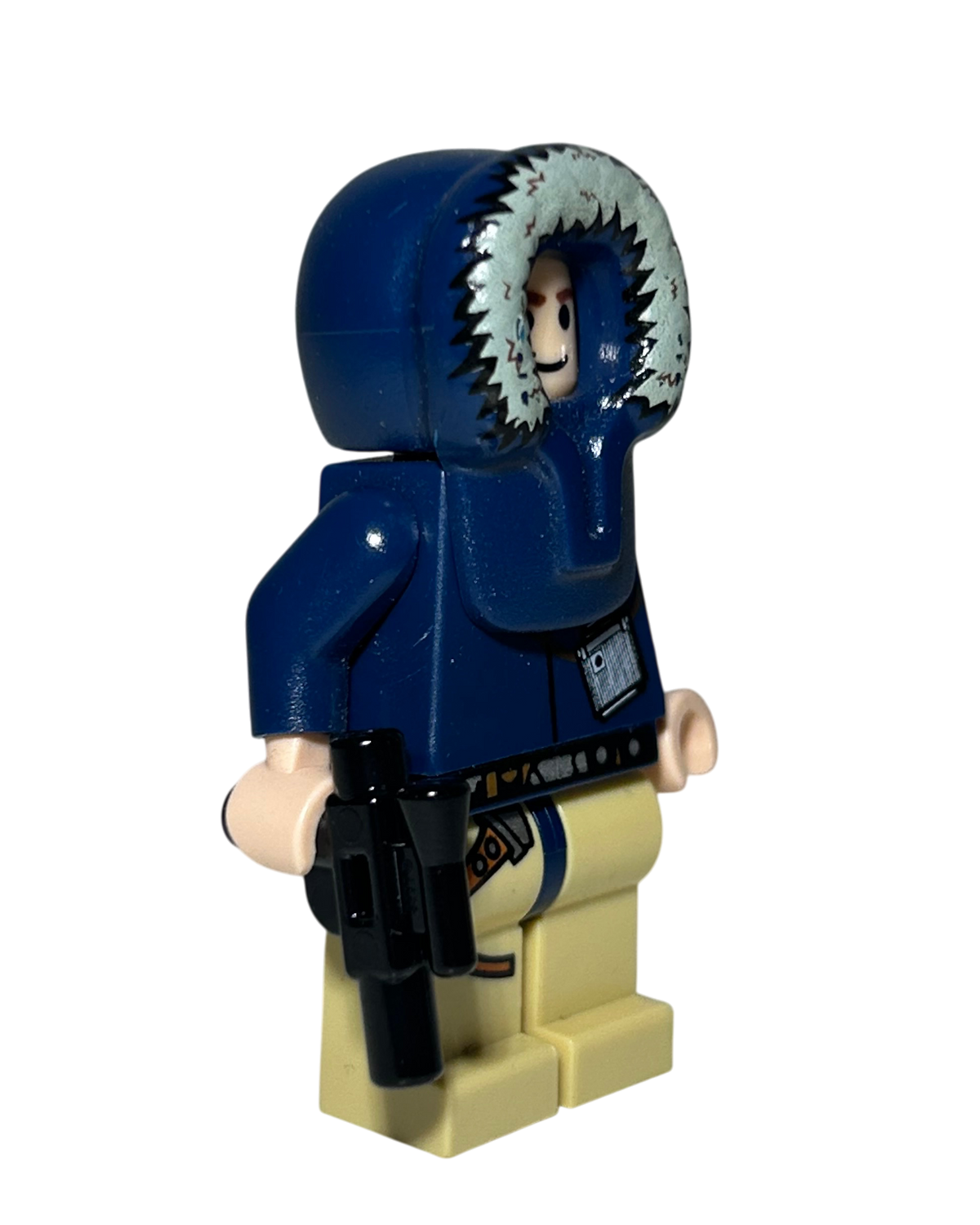 Han Solo SW0253 LEGO Star Wars Minifigur Hoth Outfit Seitenansicht links brick2d2