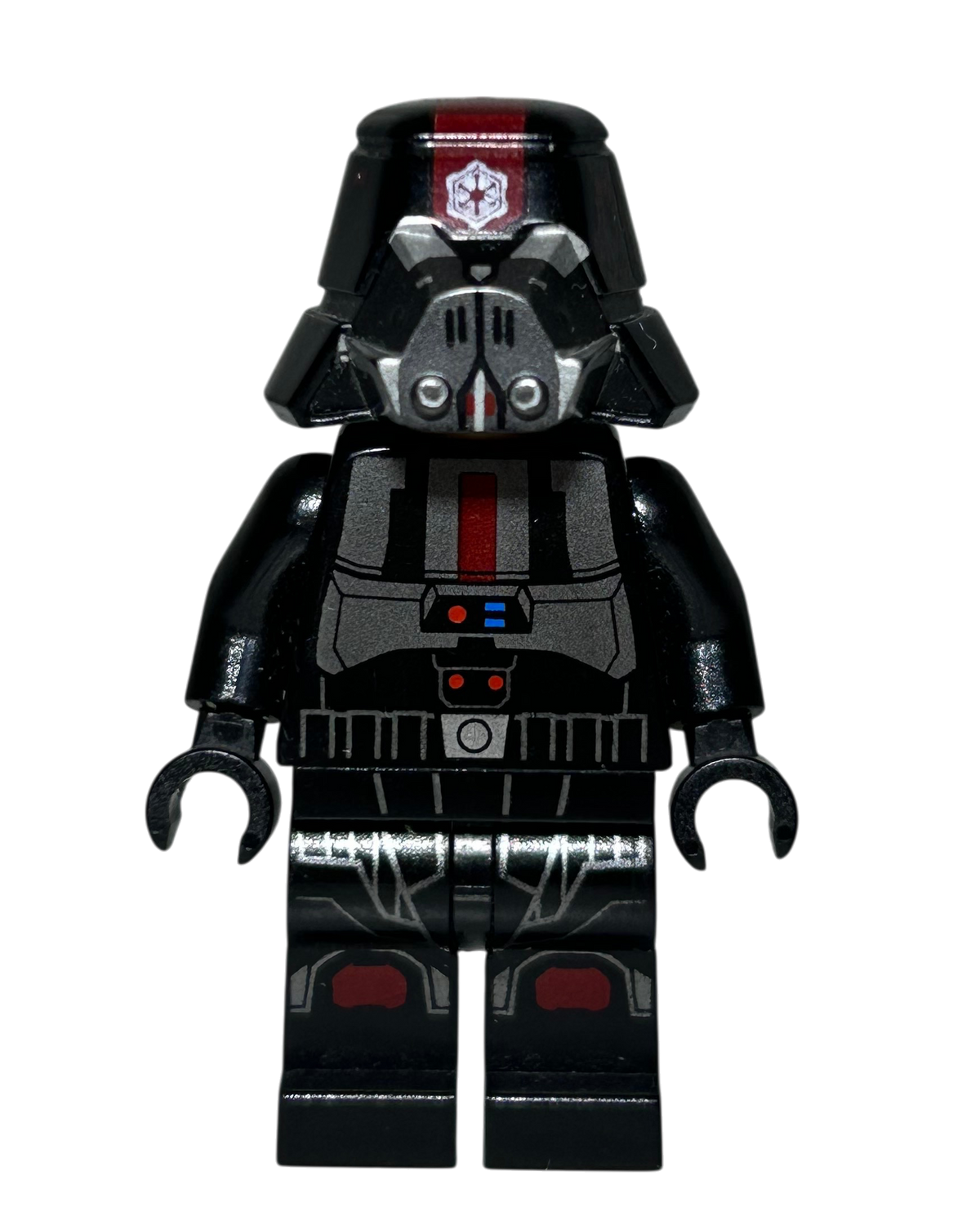 Sith Trooper Schwarze Rüstung SW0443 LEGO Star Wars Minifigur Vorderansicht brick2d2