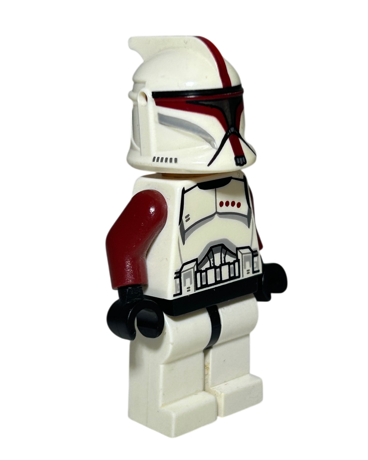 Clone Trooper Captain Phase 1 Rot SW0492 LEGO Star Wars Minifigur Seitenansicht links brick2d2