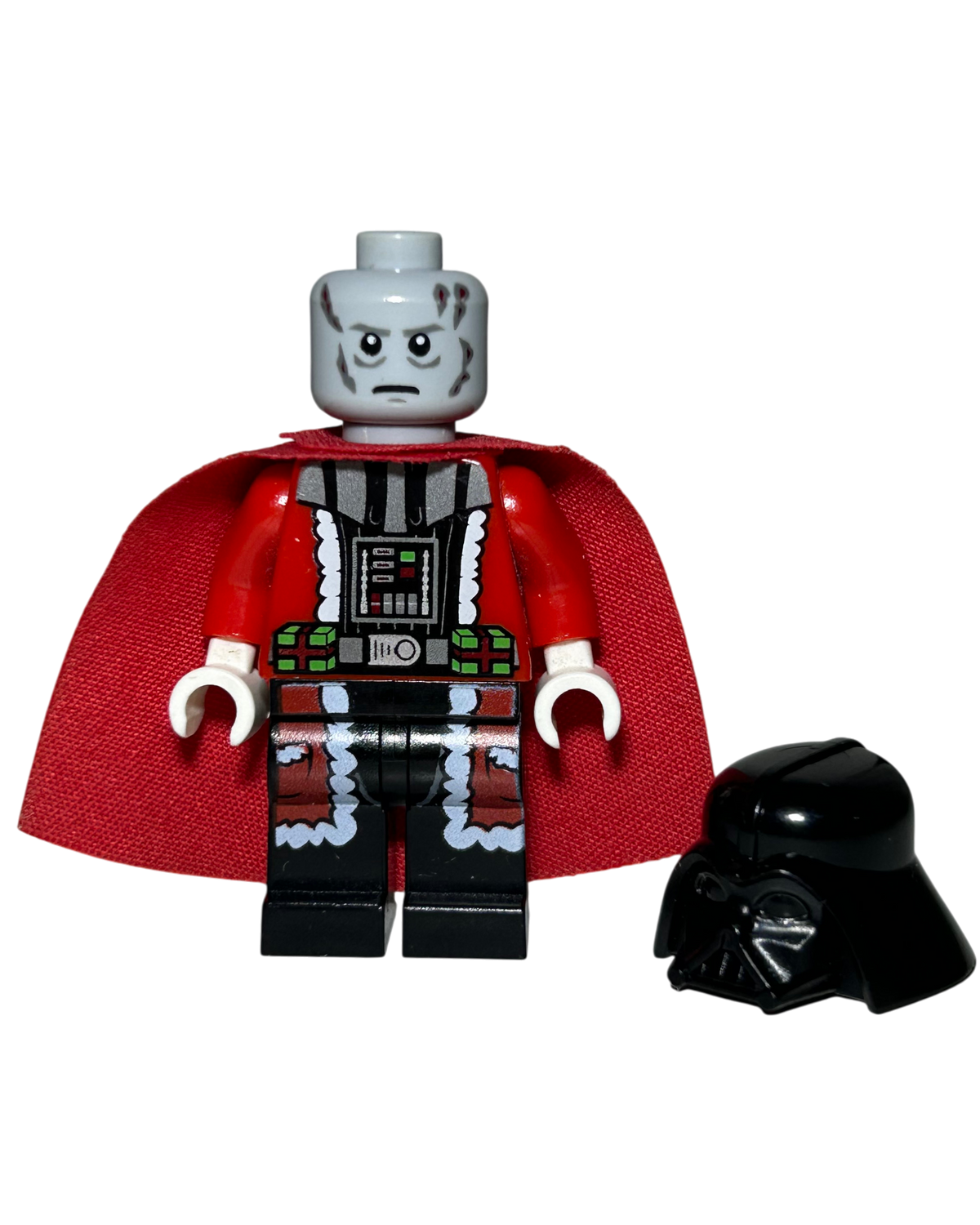 Santa Darth Vader SW0599 LEGO Star Wars Minifigur Detailansicht brick2d2