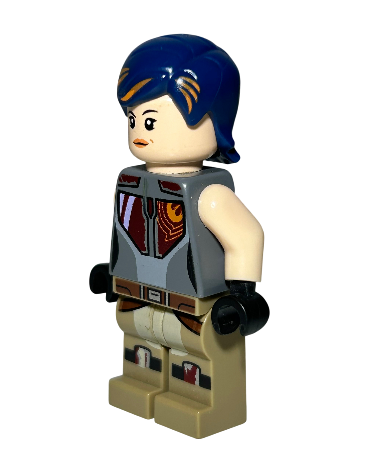 Sabine Wren Blaues Haar SW0616 LEGO Star Wars Minifigur Seitenansicht rechts brick2d2