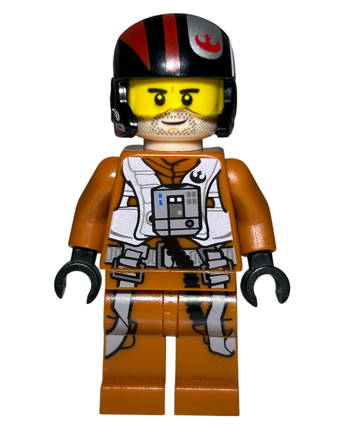 Lego Star Wars Minifigur Poe Dameron SW0658 Vorderansicht Brick2d2