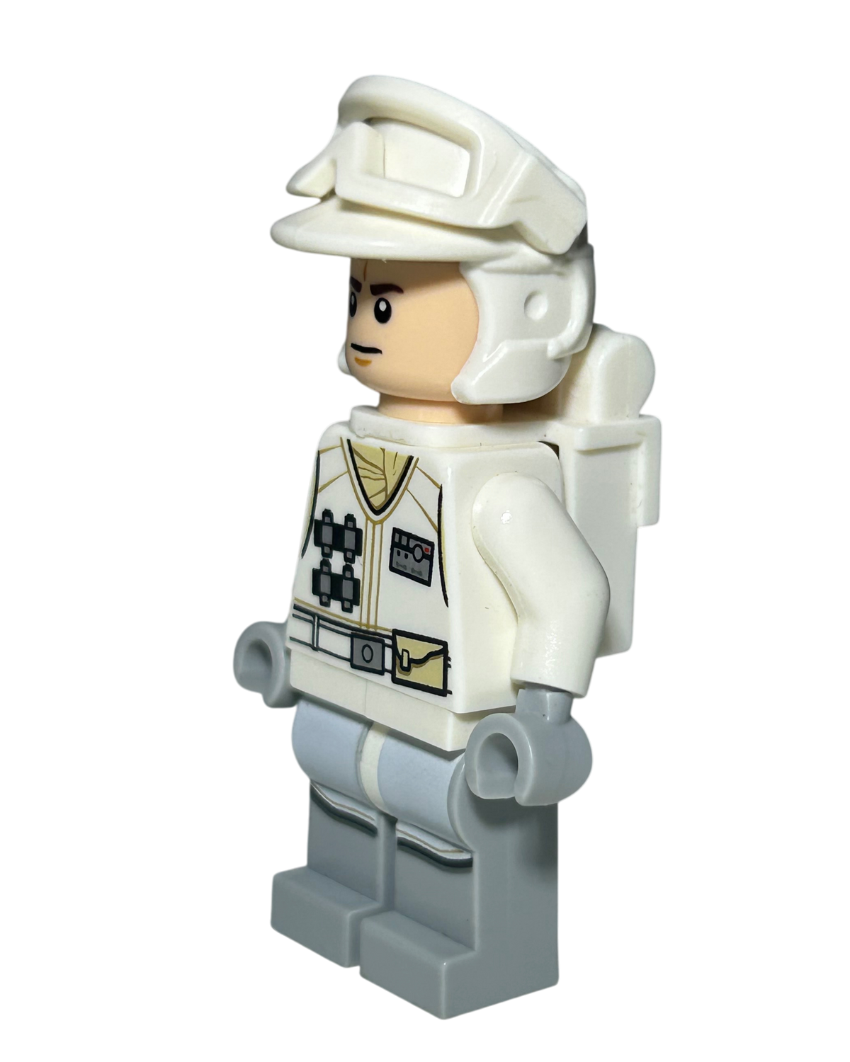 Hoth Rebel Trooper Weiße Uniform SW0708 LEGO Star Wars Minifigur Seitenansicht rechts brick2d2