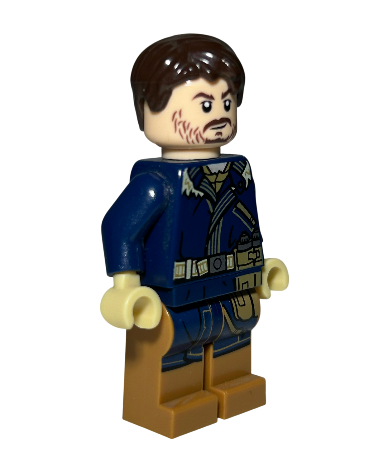 Cassian Andor Dunkel Blauer Mantel SW0790 LEGO Star Wars Minifigur Seitenansicht links brick2d2