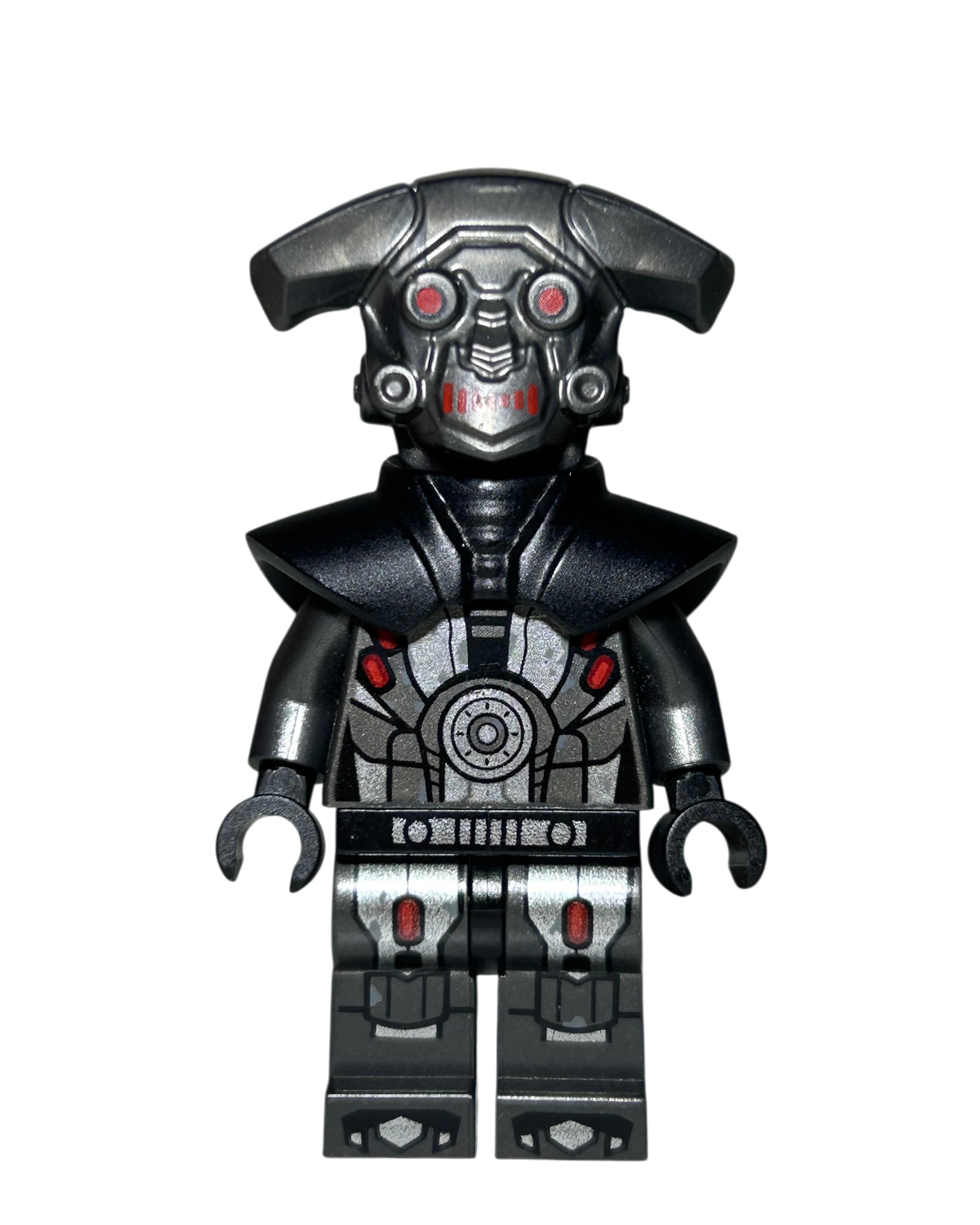 LEGO Star Wars Minifigur M-OC Hunter Droid SW0852 Vorderansicht mit Schulterpanzerung brick2d2