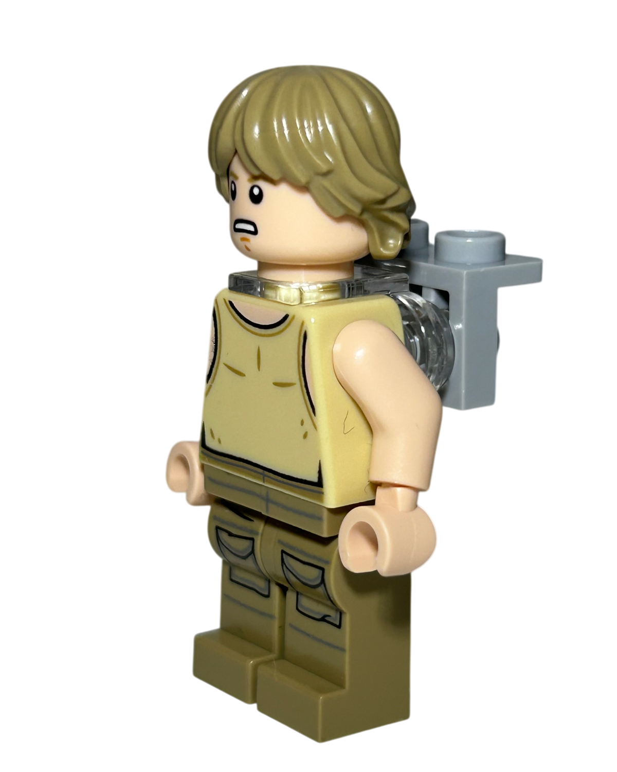 Luke Skywalker Dagobah Outfit SW0907 LEGO Star Wars Minifigur Seitenansicht rechts brick2d2
