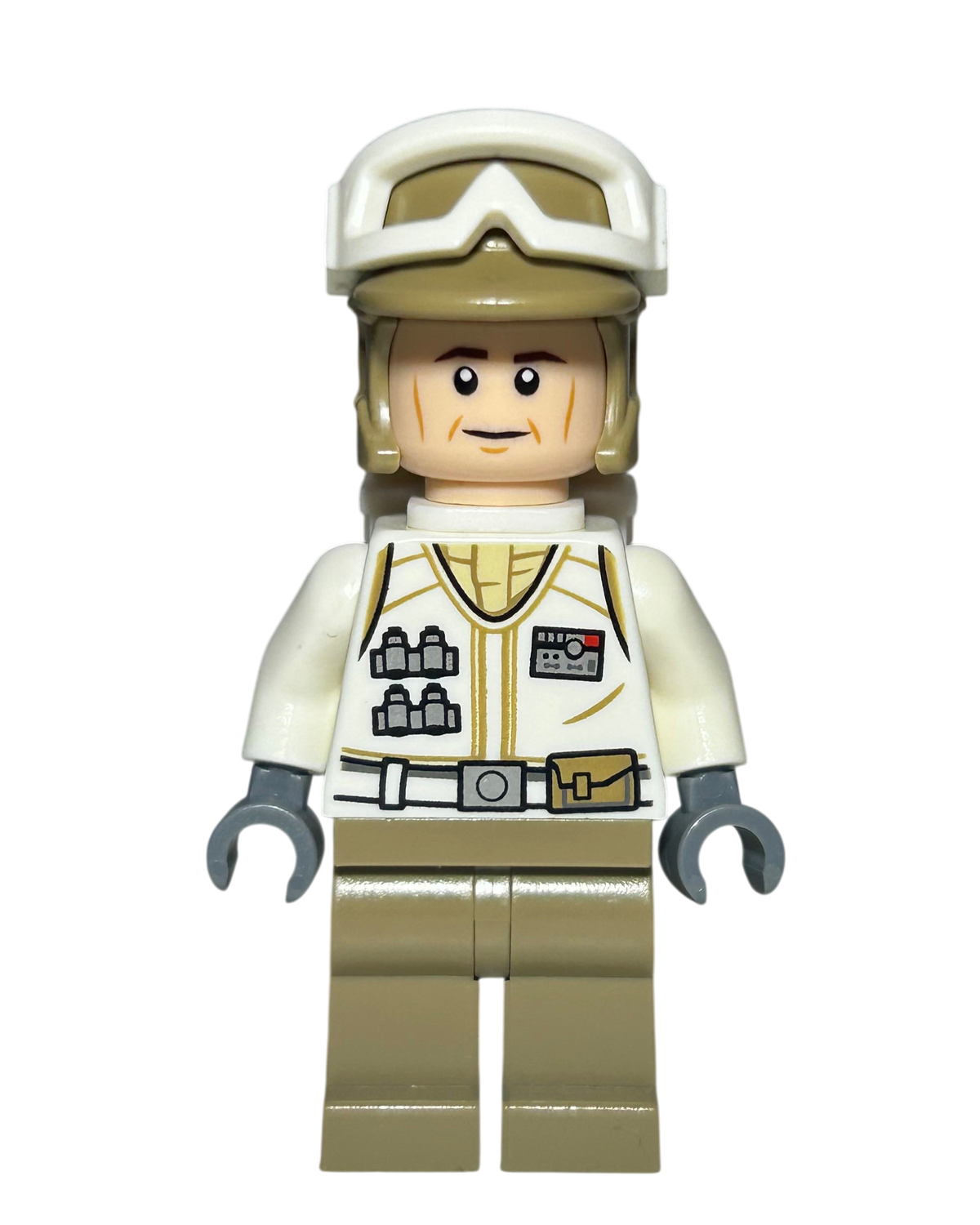Hoth Rebel Trooper SW1026 LEGO Star Wars Minifigur dunkle Uniform Vorderansicht brick2d2
