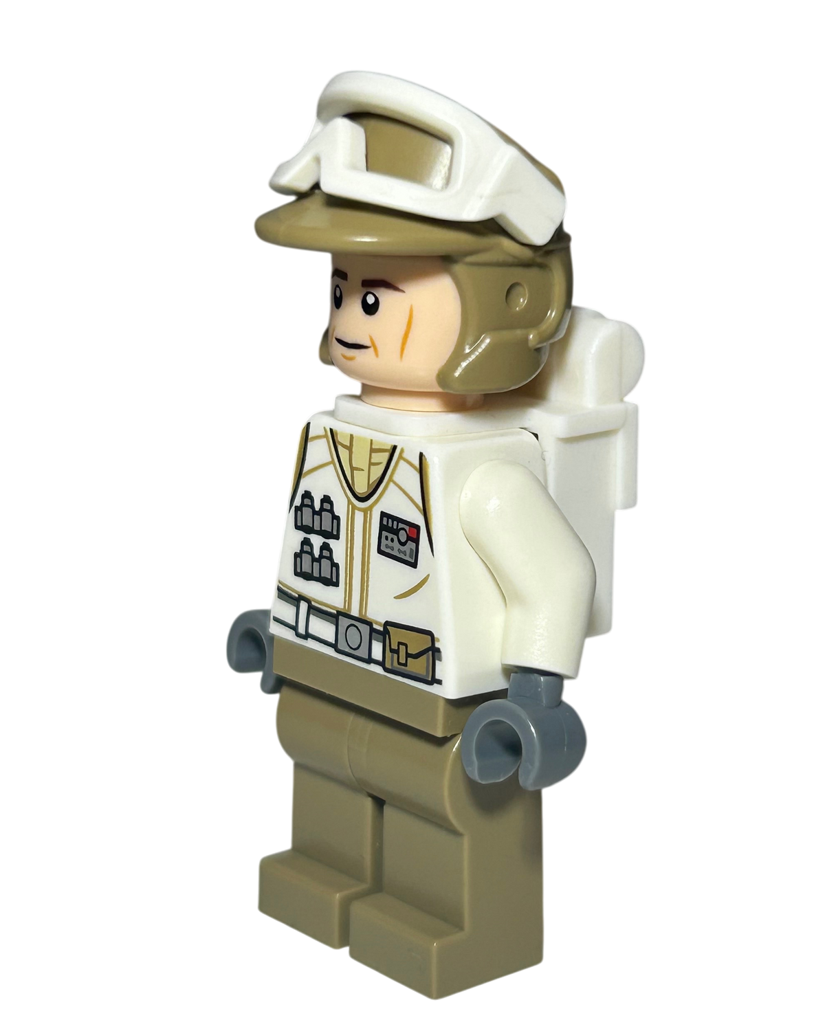 Hoth Rebel Trooper SW1026 LEGO Star Wars Minifigur dunkle Uniform Seitenansicht rechts brick2d2