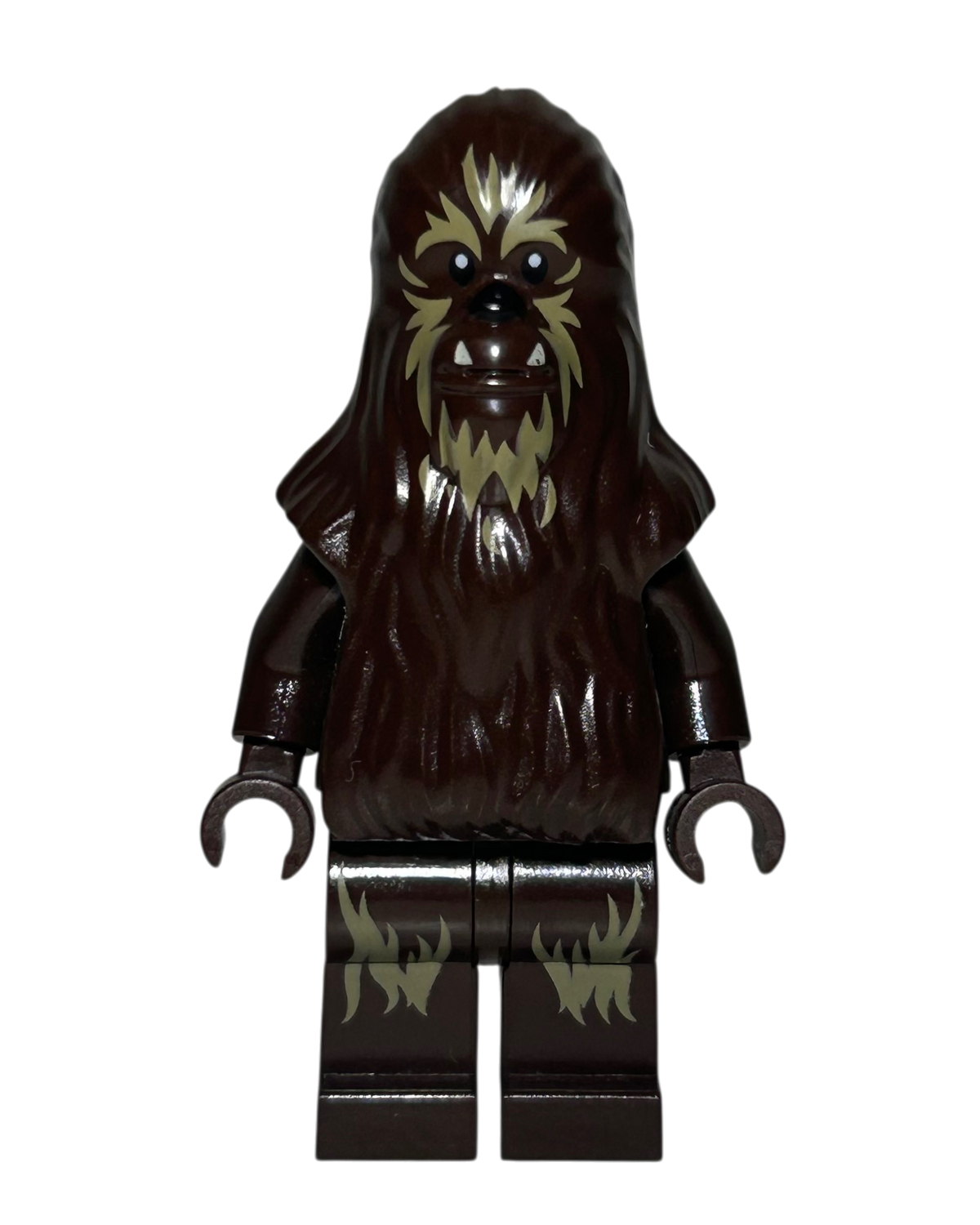 Wookiee Warrior SW1028 dunkelbraun LEGO Star Wars Minifigur Vorderansicht brick2d2