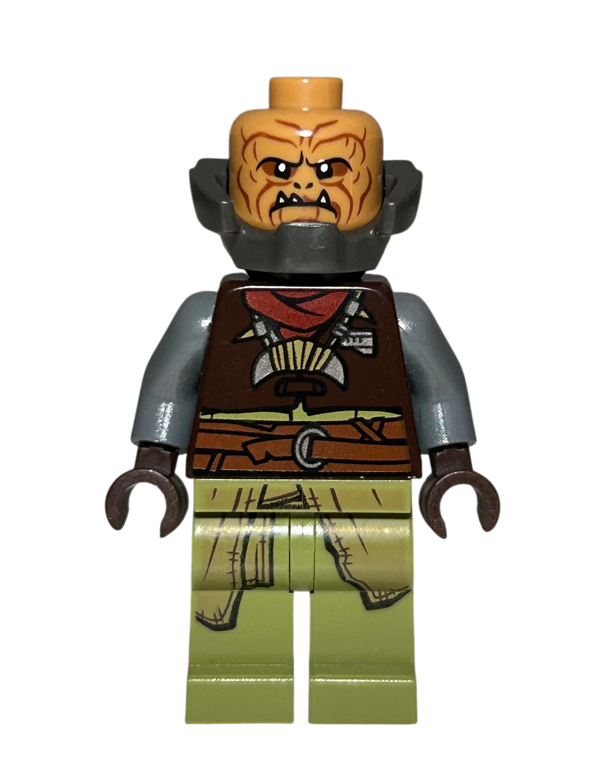 Klatooinian Raider SW1059 LEGO Star Wars Minifigur Nackenrüstung Vorderansicht brick2d2