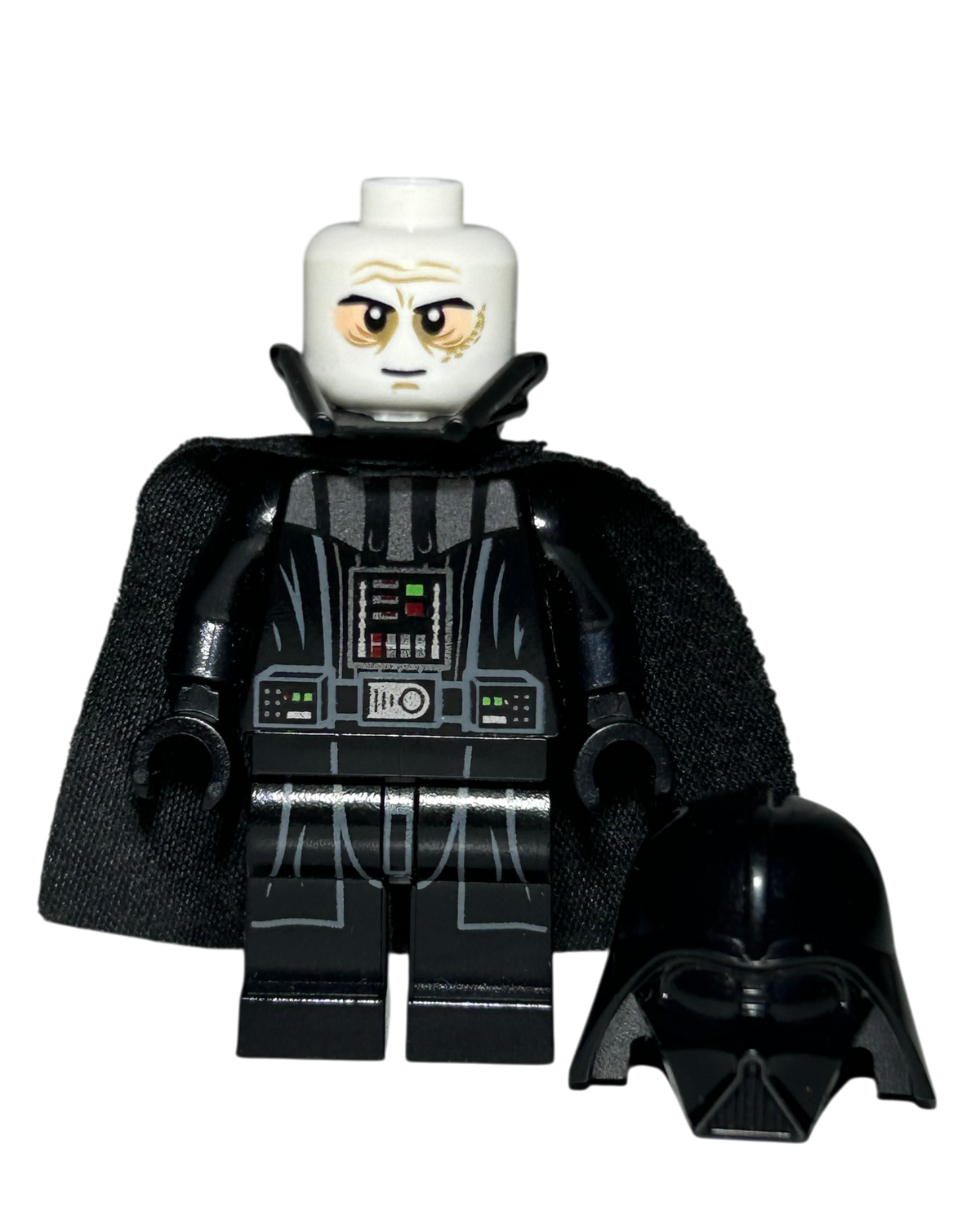 Darth Vader mit Papier Cape SW1106 LEGO Star Wars Minifigur Detailansicht brick2d2