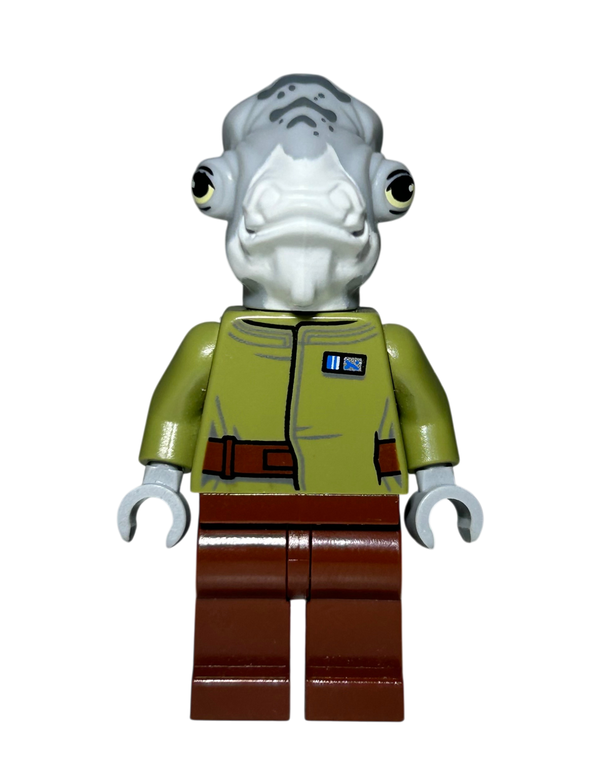 Lieutenant Bek SW1109 Mon Calamari LEGO Star Wars Minifigur Vorderansicht brick2d2