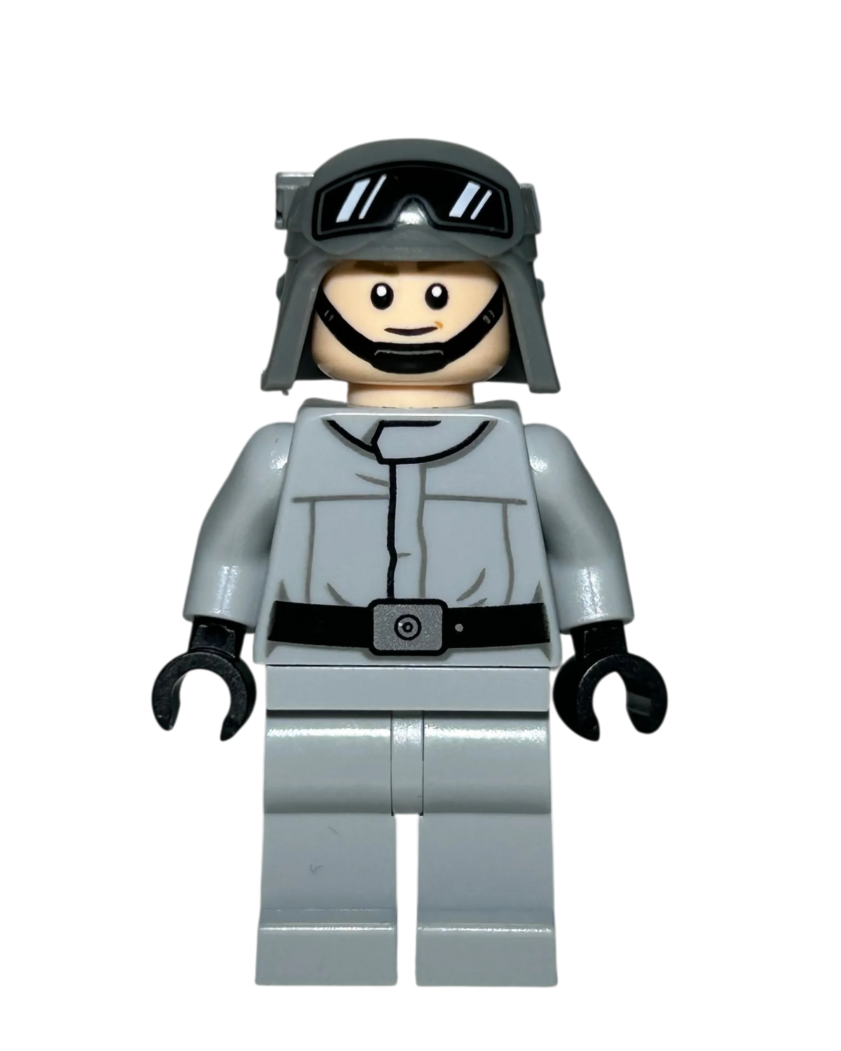 Imperial AT-ST Driver SW1217 LEGO Star Wars Minifigur Helm mit Brille Vorderansicht brick2d2