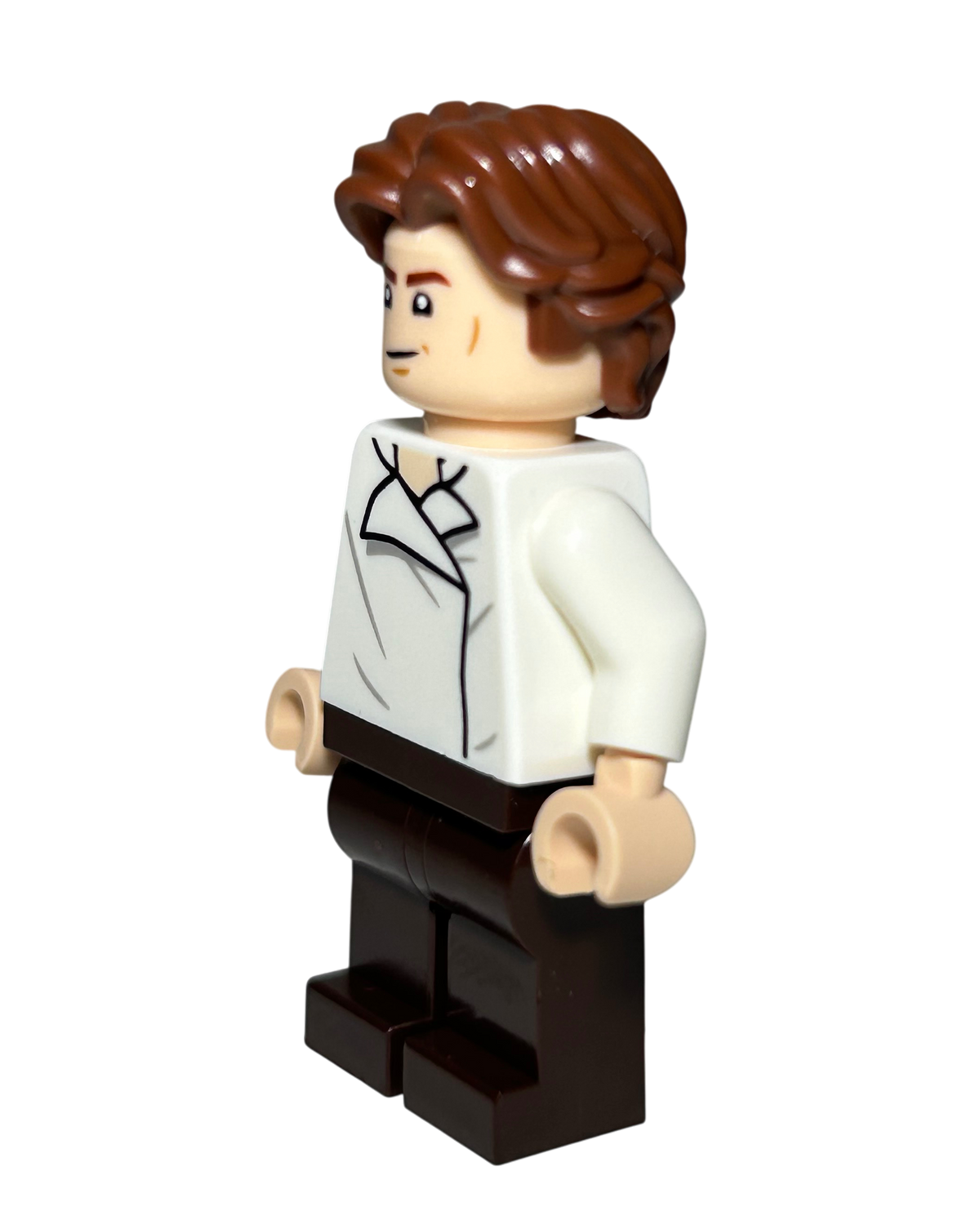 Han Solo Weißes Shirt SW1371 LEGO Star Wars Minifigur Seitenansicht rechts brick2d2