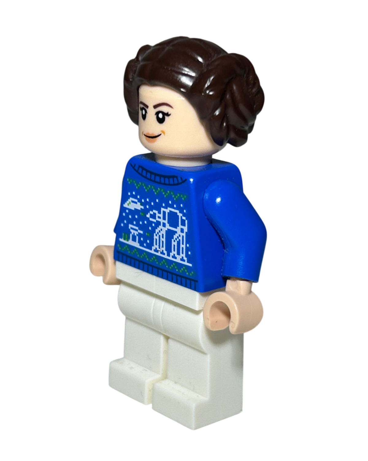 Prinzessin Leia Holiday Sweater Outfit SW1381 LEGO Star Wars Minifigur Seitenansicht rechts brick2d2
