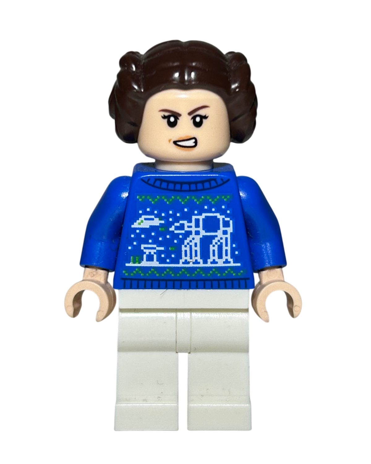 Prinzessin Leia Holiday Sweater Outfit SW1381 LEGO Star Wars Minifigur Detailansicht brick2d2