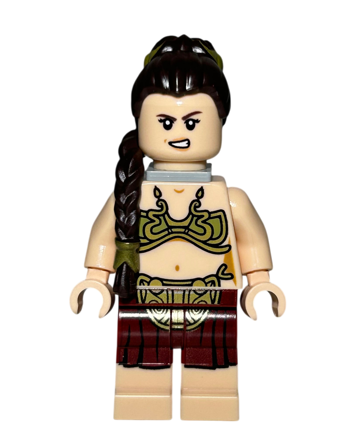 Prinzessin Leia SW1389 LEGO Star Wars Minifigur Jabba Palace Outfit Detailansicht brick2d2