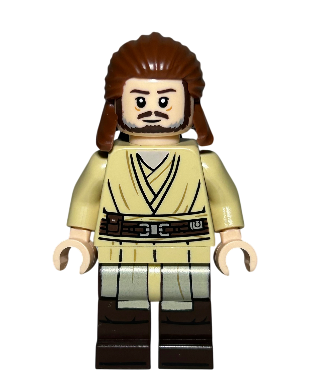 Qui-Gon Jinn SW1404 LEGO Star Wars Minifigur Vorderansicht brick2d2