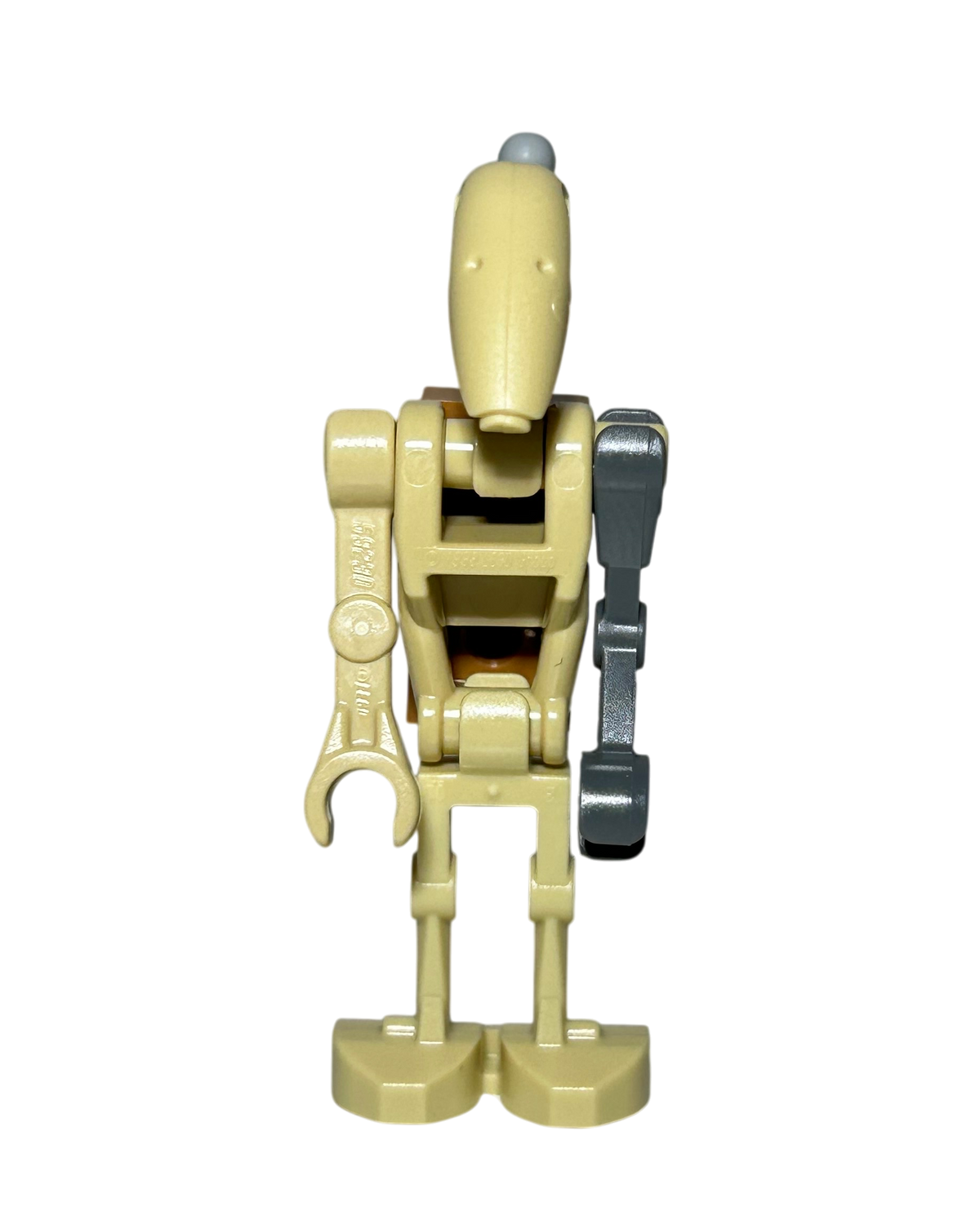 B1 Battle Droid SW1447 LEGO Star Wars Minifigur mit Antenne Vorderansicht brick2d2