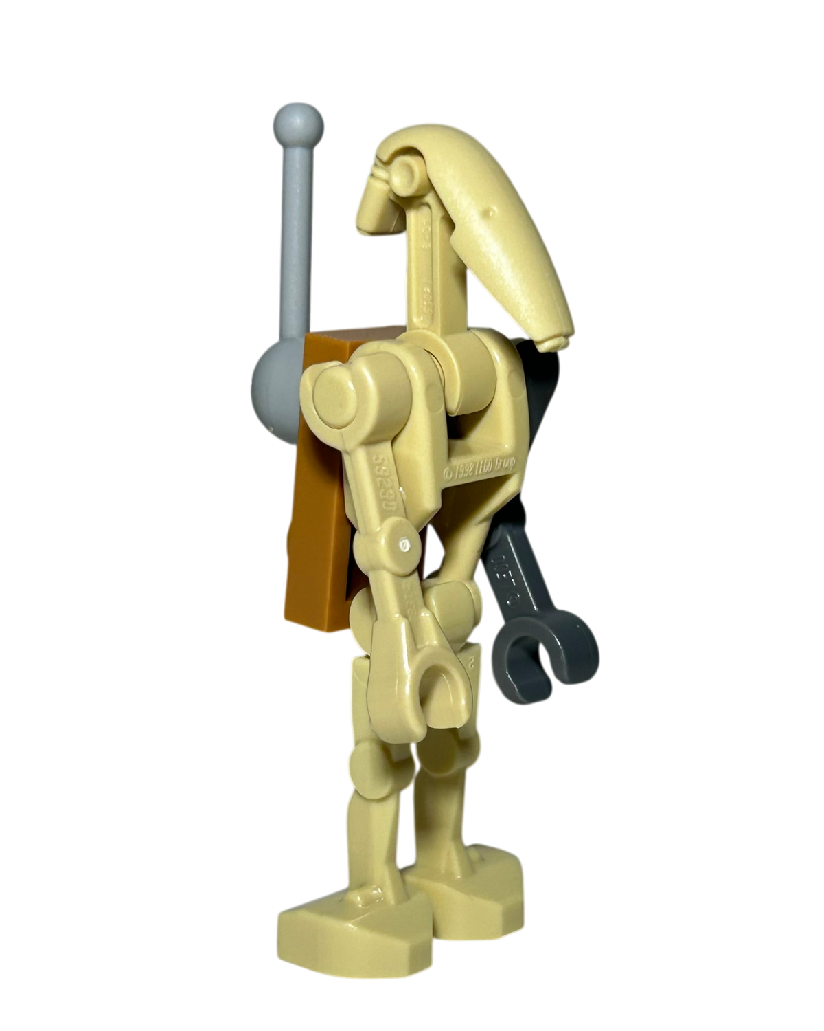 B1 Battle Droid SW1447 LEGO Star Wars Minifigur mit Antenne Seitenansicht links brick2d2