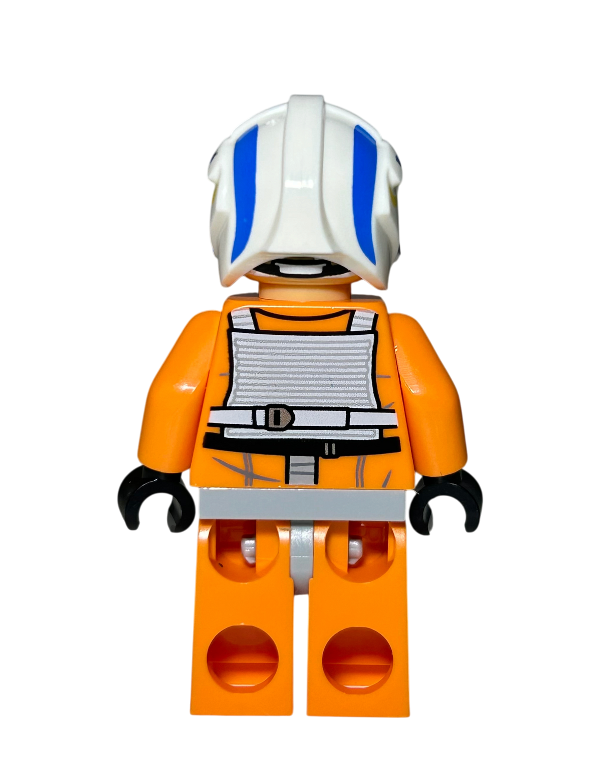 LEGO Star Wars Minifigur Carson Teva SW1518 Rückansicht mit bedrucktem Pilotenanzug brick2d2