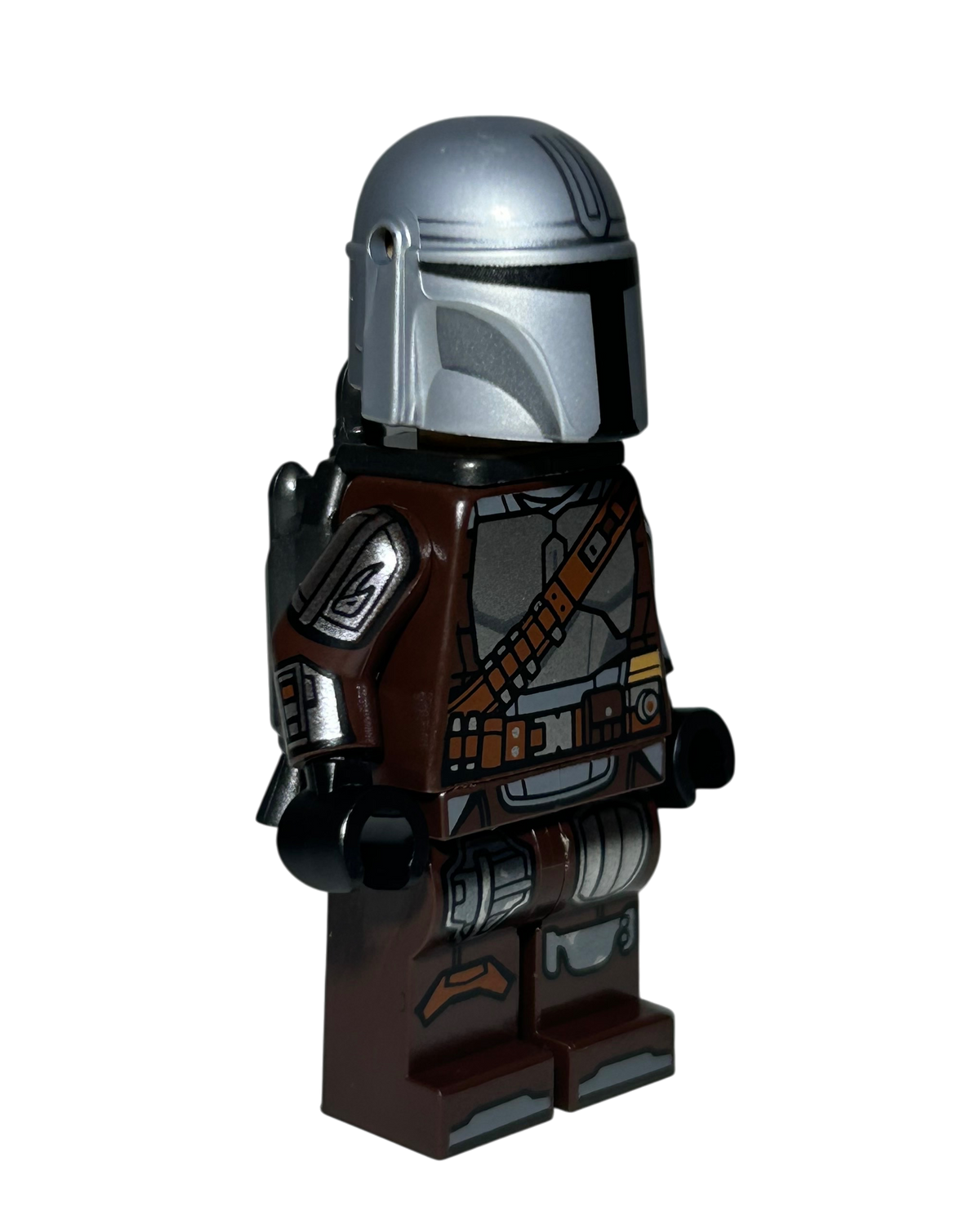 Din Djarin Mando SW1519 LEGO Star Wars Minifigur Seitenansicht links brick2d2