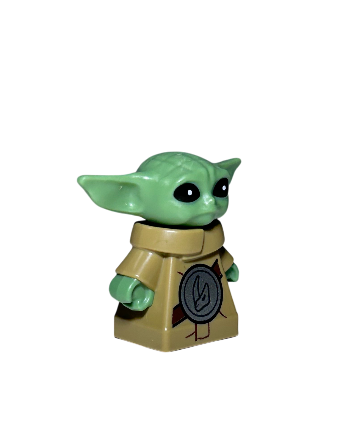 Grogu SW1522 LEGO Star Wars Minifigur Beskar Rüstung Seitenansicht links brick2d2