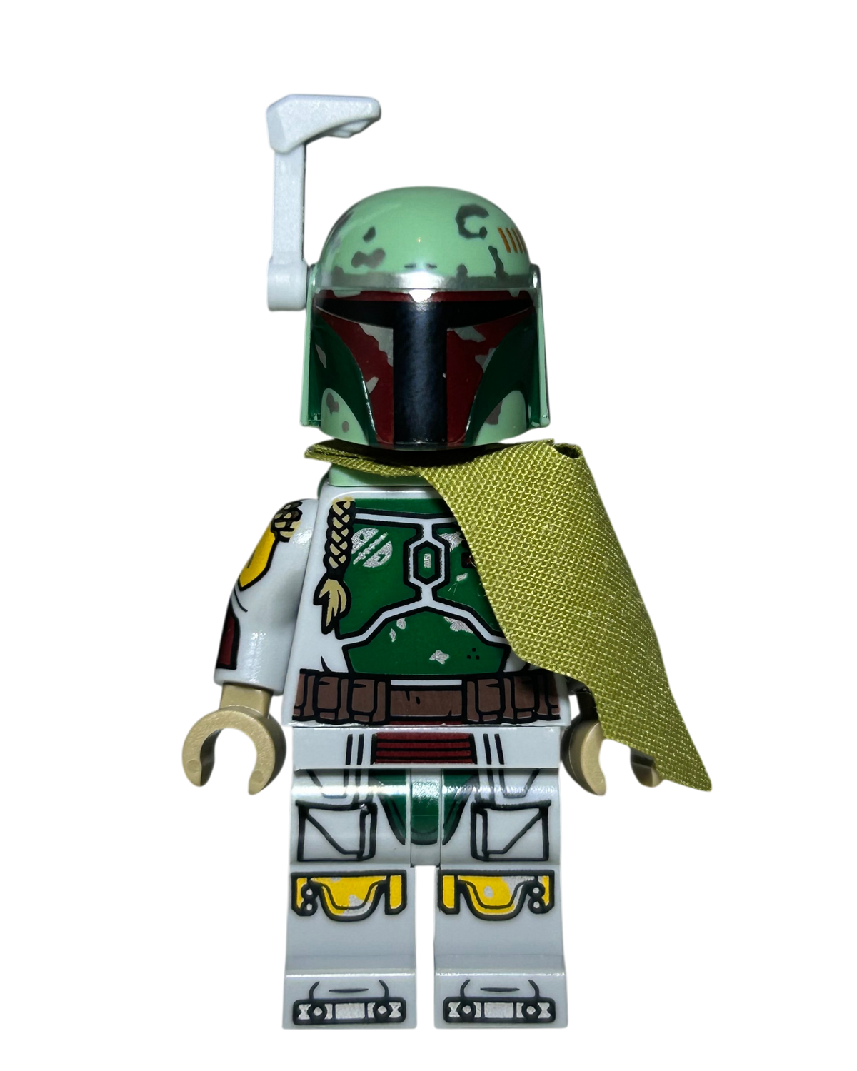 Boba Fett SW1538 LEGO Star Wars Minifigur aus dem baubaren Boba Fett Set 75455 mit Blaster Vorderansicht Brick2D2