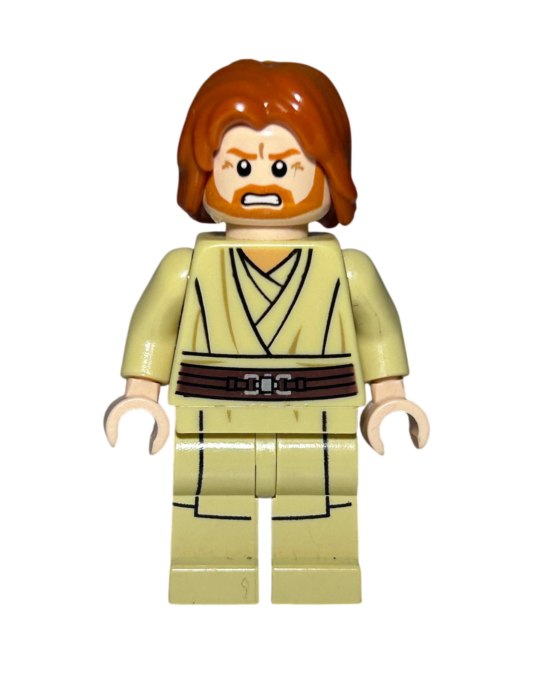 LEGO Star Wars Minifigur Obi-Wan Kenobi SW0489 Vorderansicht – Brick2D2