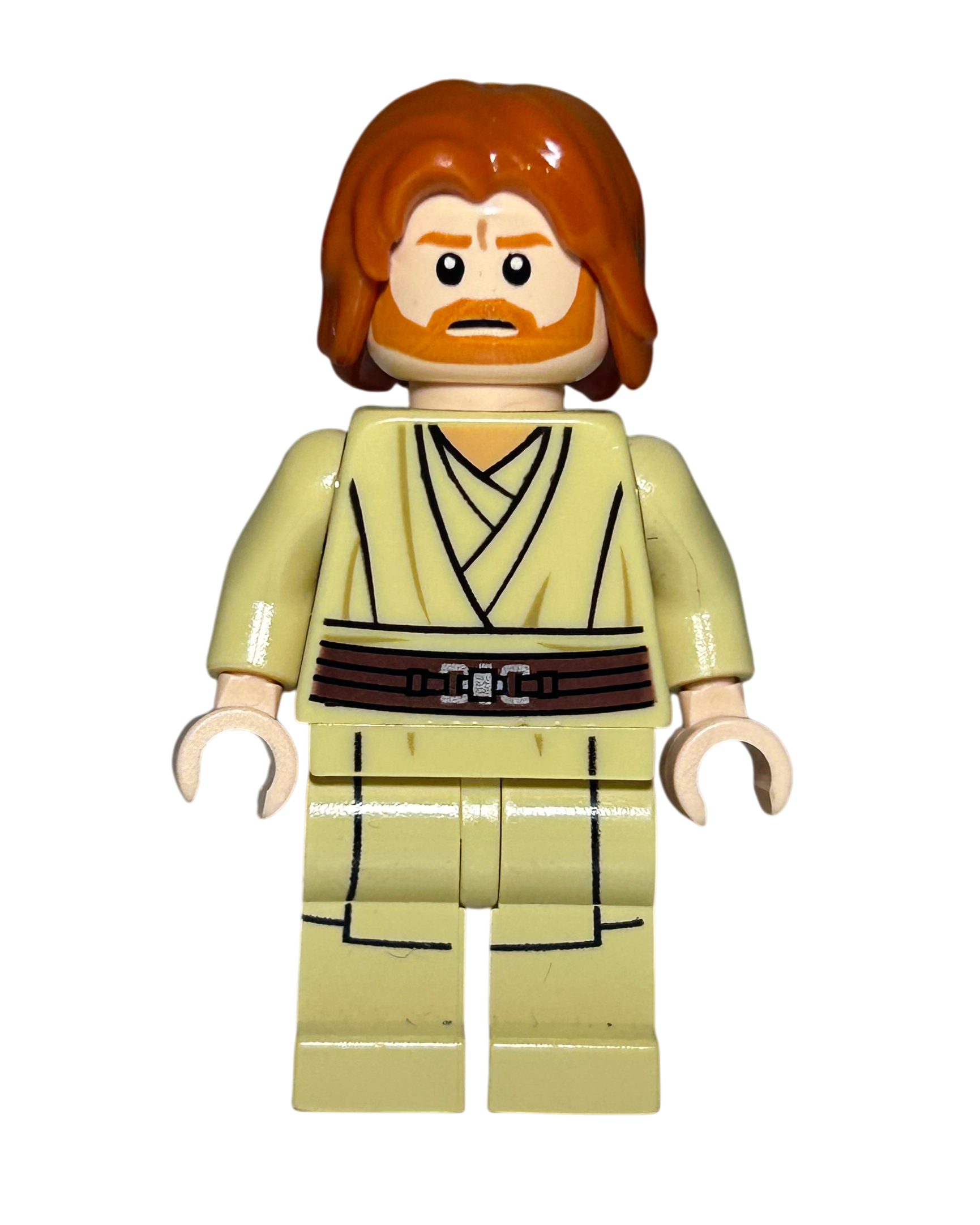 LEGO Star Wars Minifigur Obi-Wan Kenobi SW0489 Vorderansicht – Brick2D2