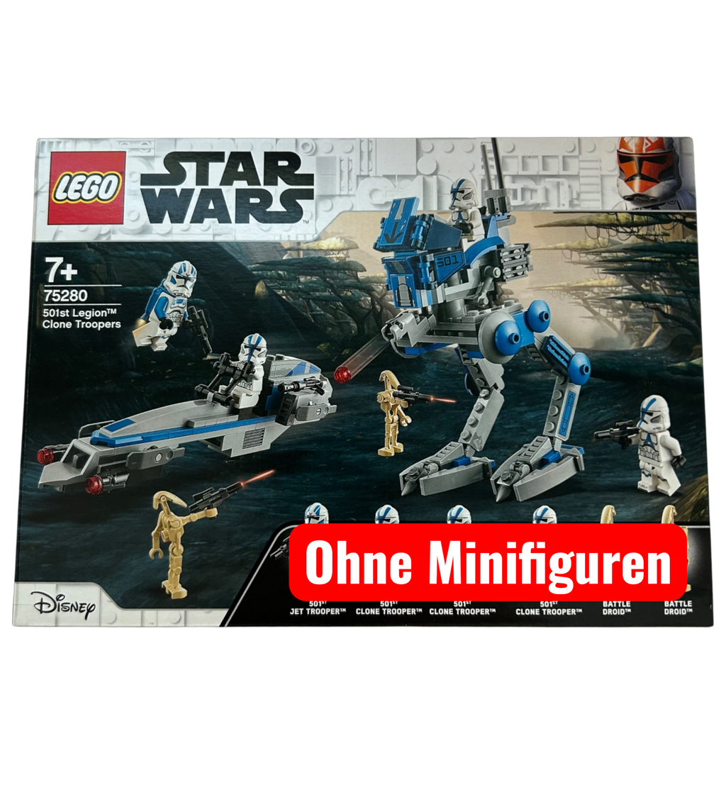Clone Troopers der 501. Legion 75280 LEGO Star Wars Set Vorderansicht brick2d2