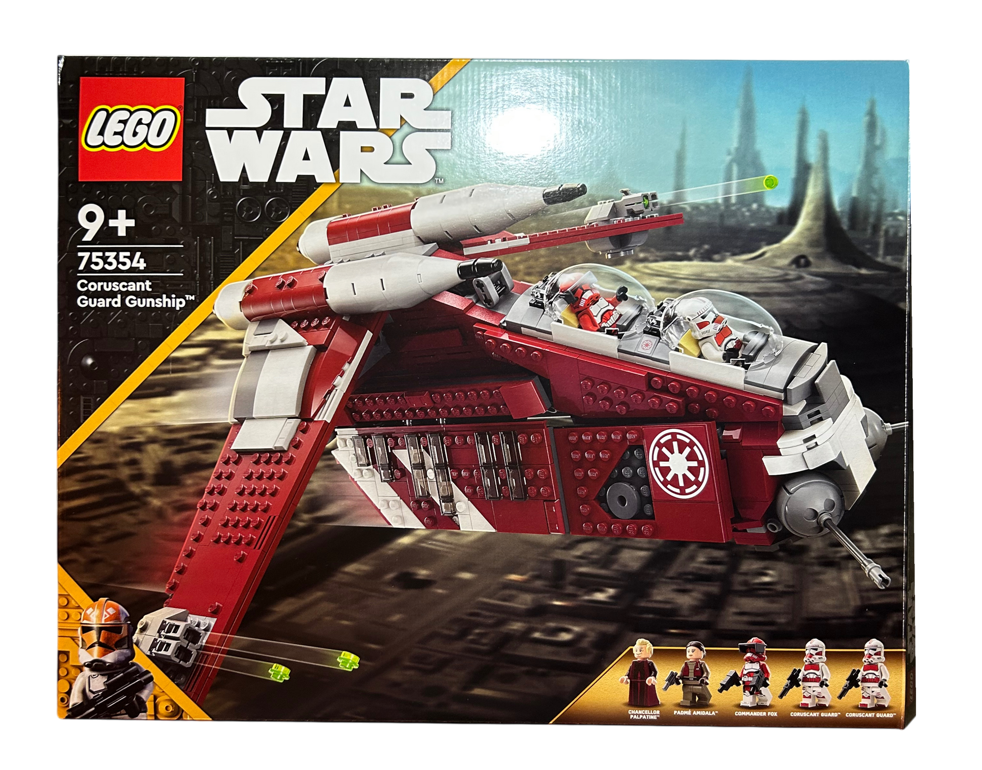 Coruscant Guard Gunship 75354 LEGO Star Wars Vorderansicht brick2d2