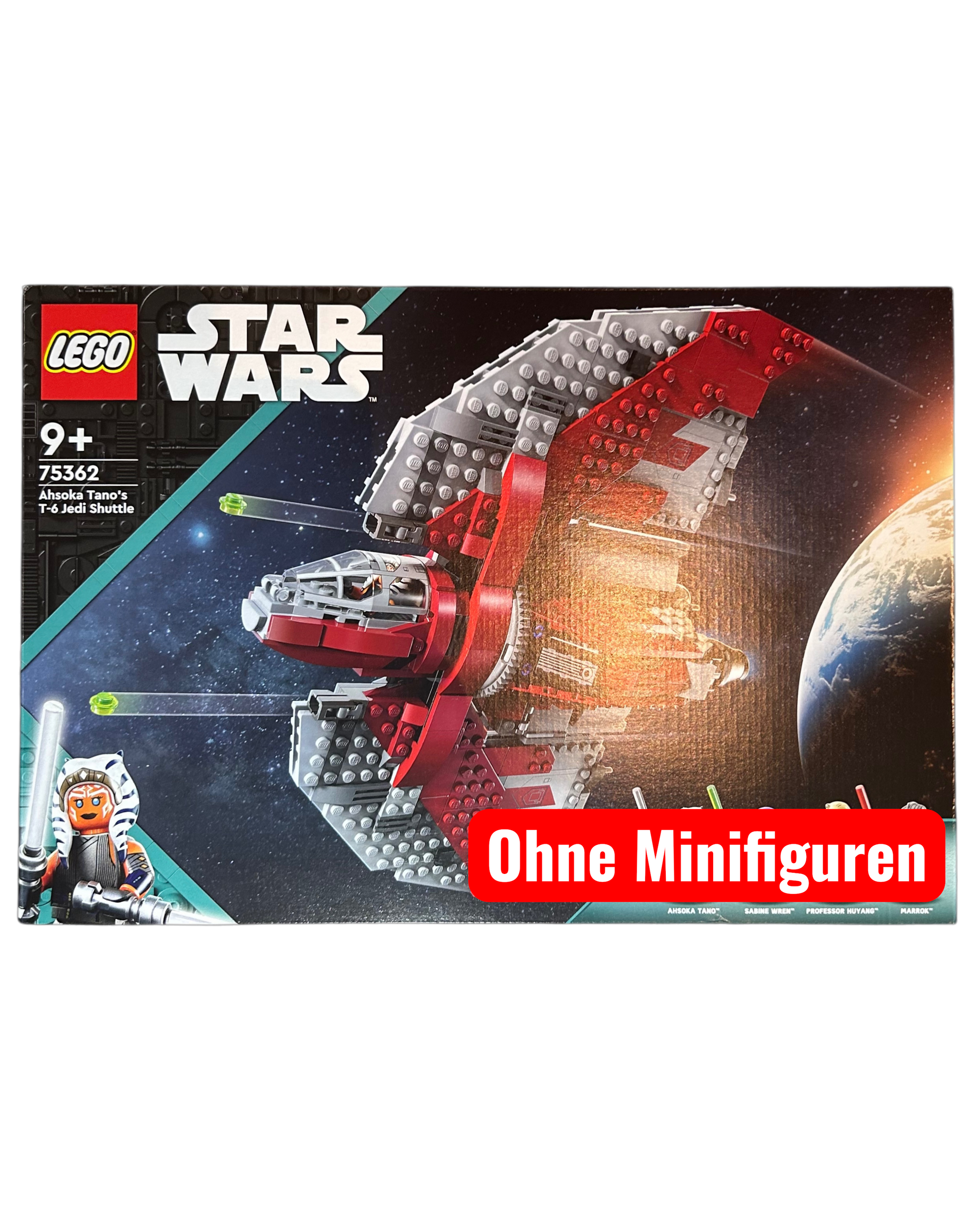 Ahsoka’s T-6 Jedi Shuttle 75362 LEGO Star Wars Set Vorderansicht brick2d2