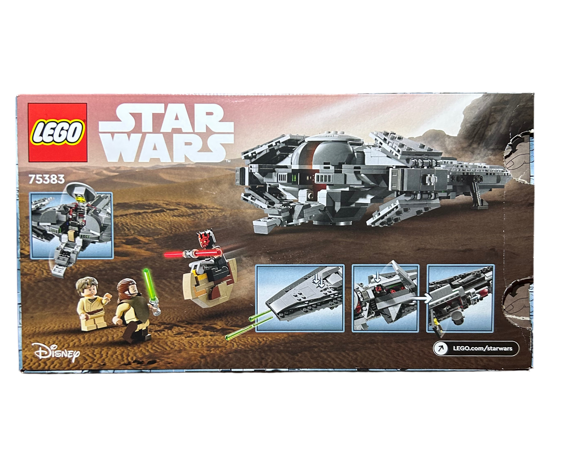 Darth Mauls Sith Infiltrator 75383 LEGO Star Wars Set ohne Minifiguren Rückansicht – brick2d2