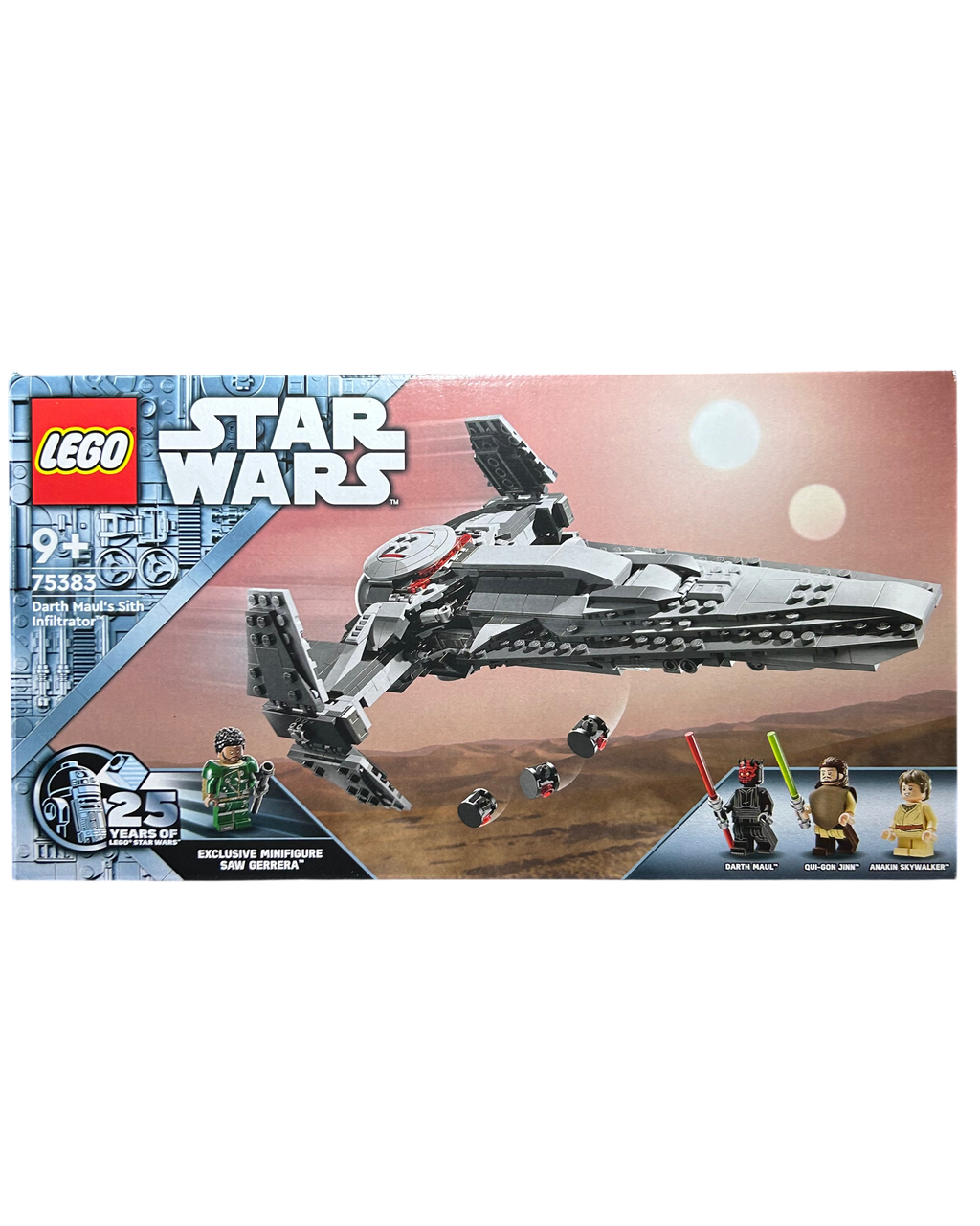 Darth Mauls Sith Infiltrator 75383 LEGO Star Wars Set ohne Minifiguren Vorderansicht – brick2d2