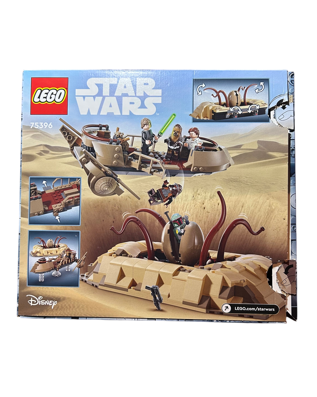 Desert Skiff & Sarlacc Pit 75396 LEGO Star Wars Set ohne Minifiguren Rückansicht brick2d2