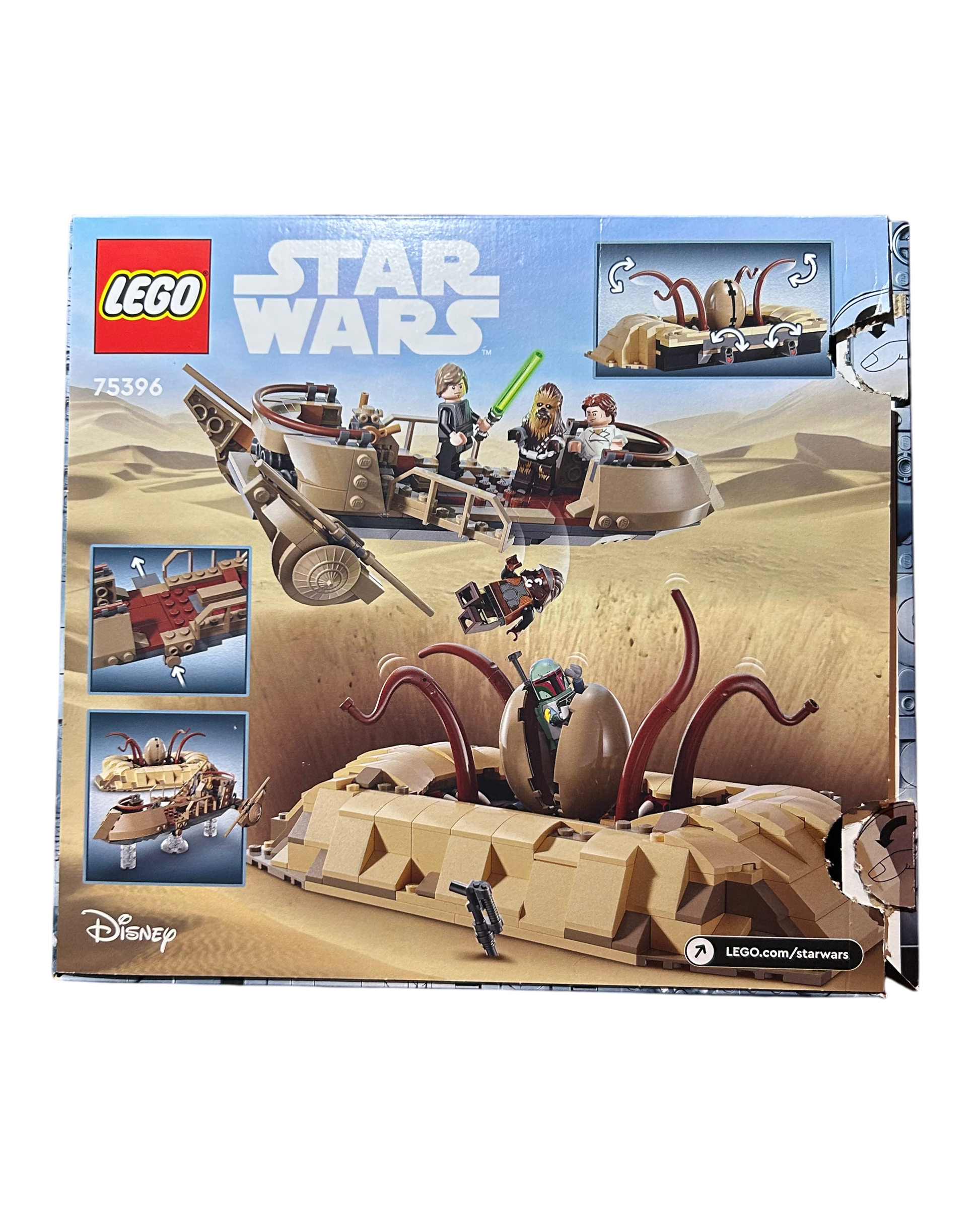 Desert Skiff & Sarlacc Pit 75396 LEGO Star Wars Set ohne Minifiguren Rückansicht brick2d2
