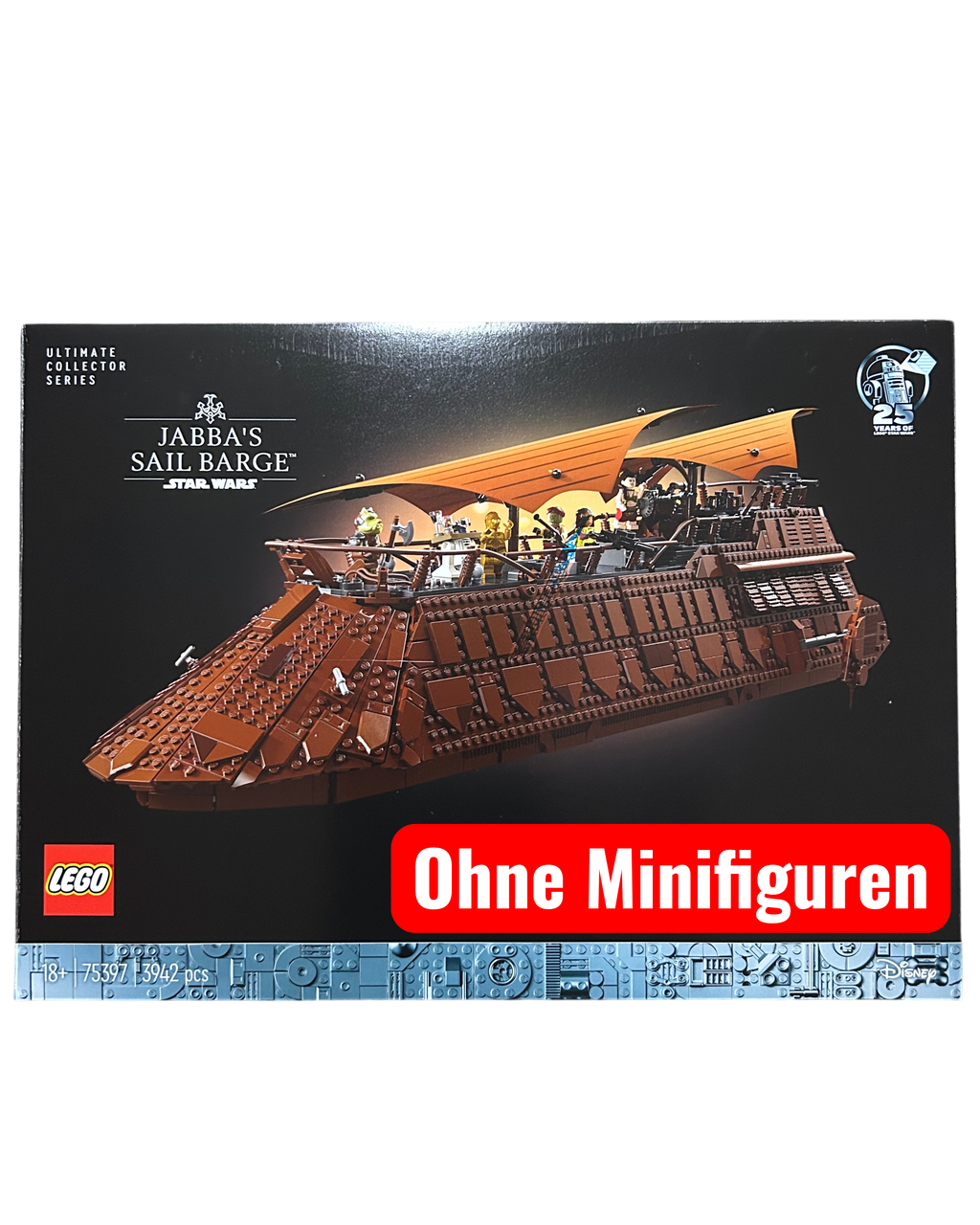 LEGO Star Wars Jabba’s Sail Barge 75397 UCS ohne Minifiguren Vorderansicht brick2d2