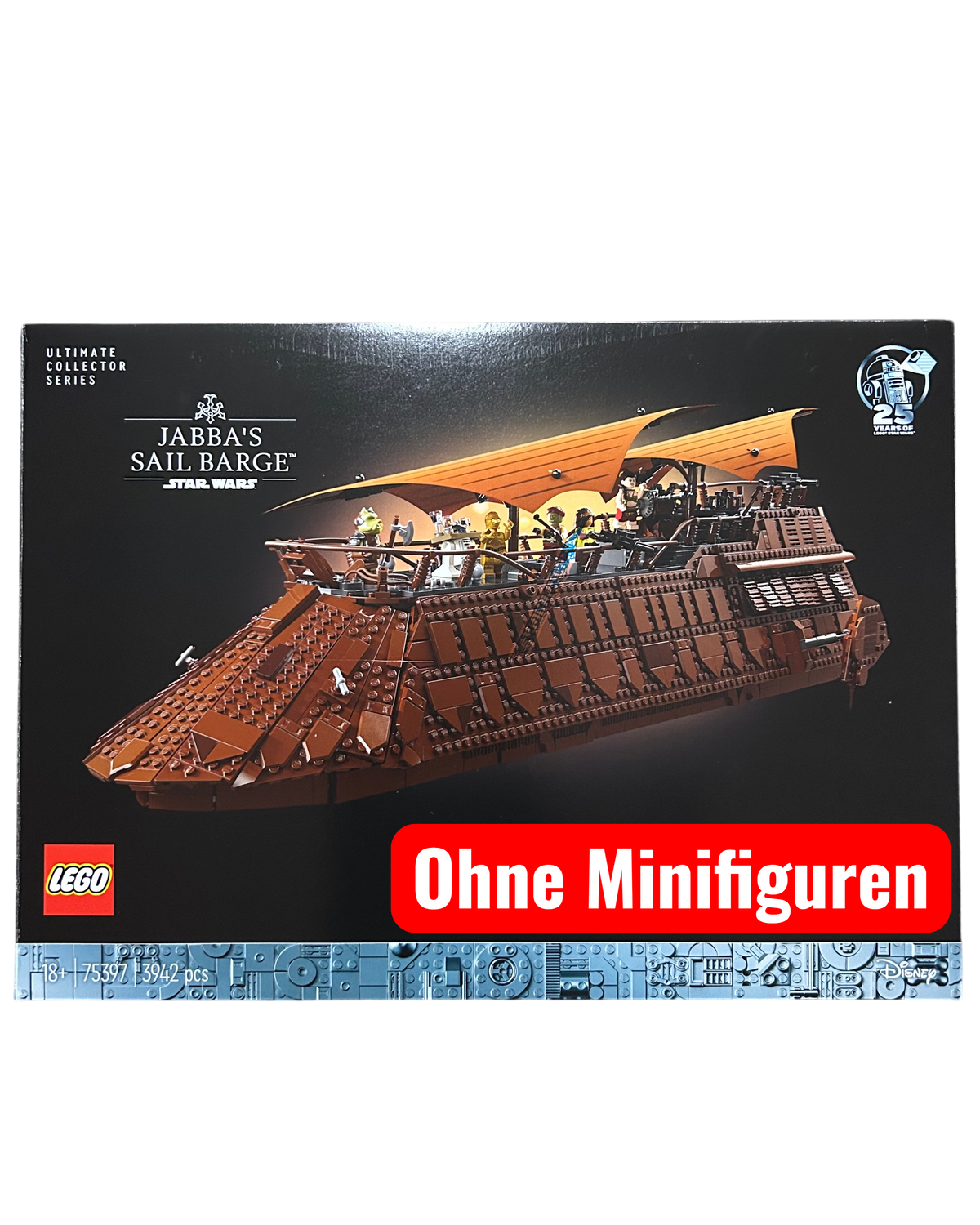 LEGO Star Wars Jabba’s Sail Barge 75397 UCS ohne Minifiguren Vorderansicht brick2d2
