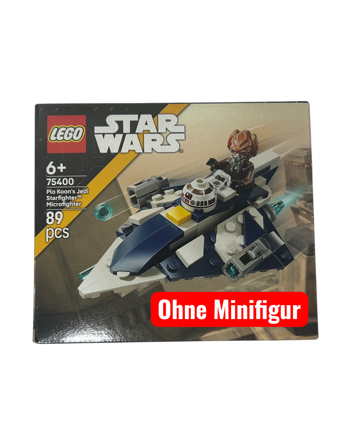 LEGO Star Wars Microfighter Plo Koon’s Jedi Starfighter Set 75400 Vorderansicht – Brick2D2