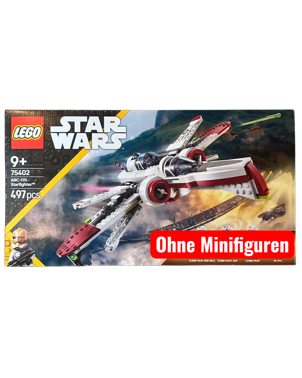 ARC-170 Starfighter 75402 LEGO Star Wars Set Vorderansicht brick2d2