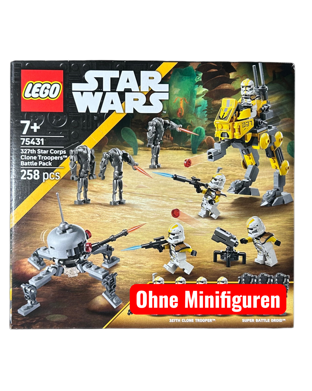327th Star Corps Battle Pack 75431 LEGO Star Wars Set ohne Minifiguren Vorderansicht brick2d2