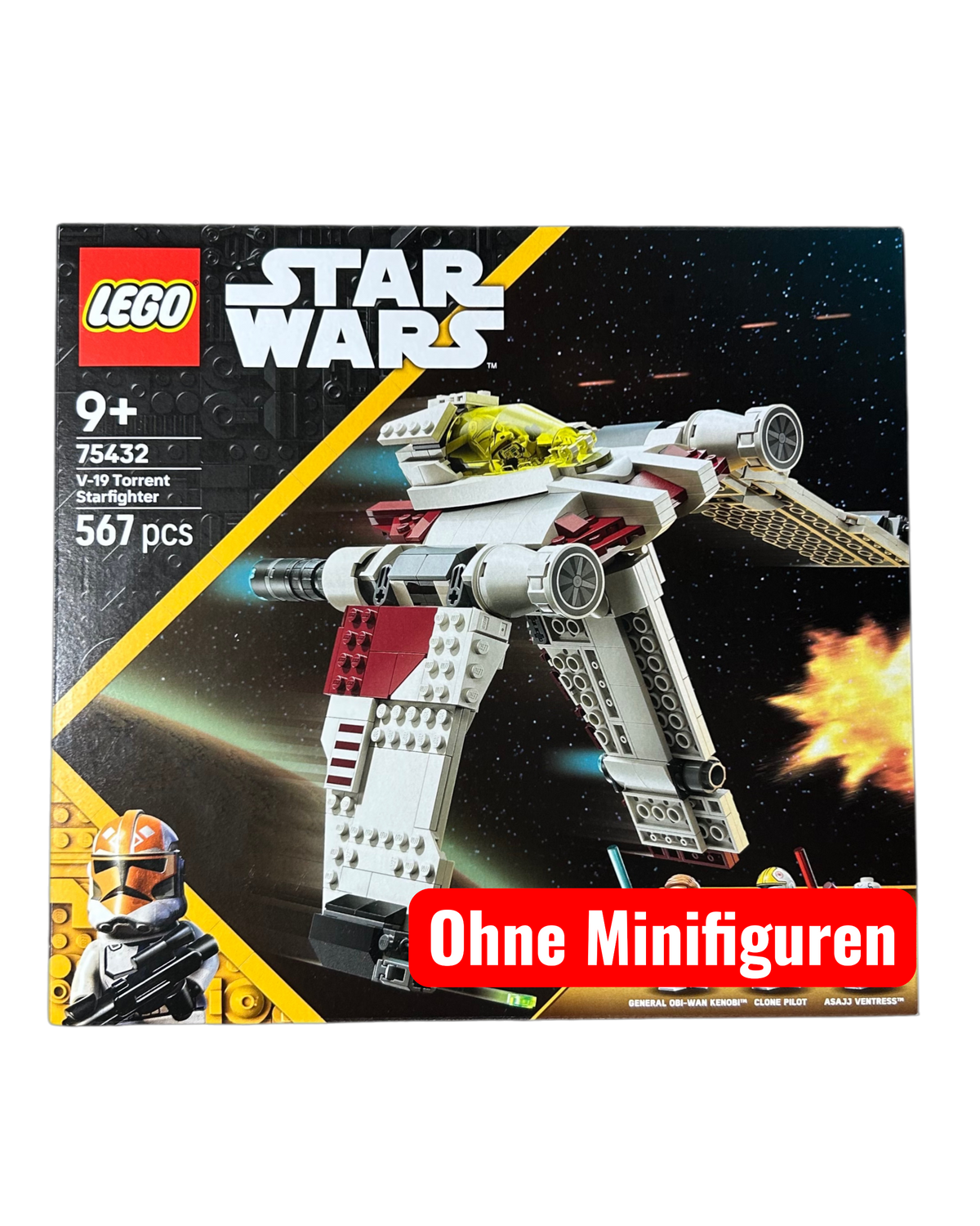 V-19 Torrent Starfighter SW1338 LEGO Star Wars Set Vorderansicht brick2d2