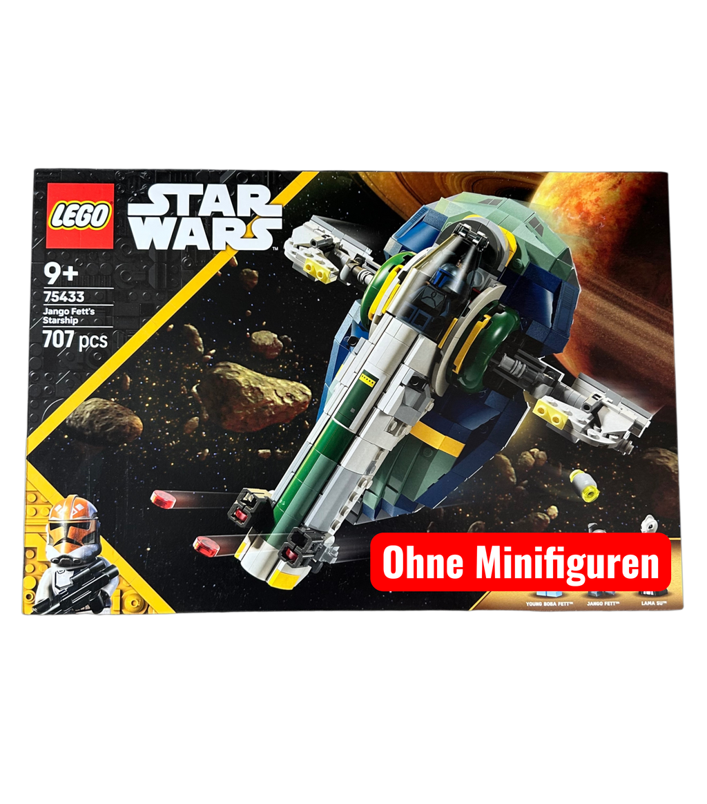 Jango Fett’s Starship 75433 LEGO Star Wars Set Vorderansicht brick2d2